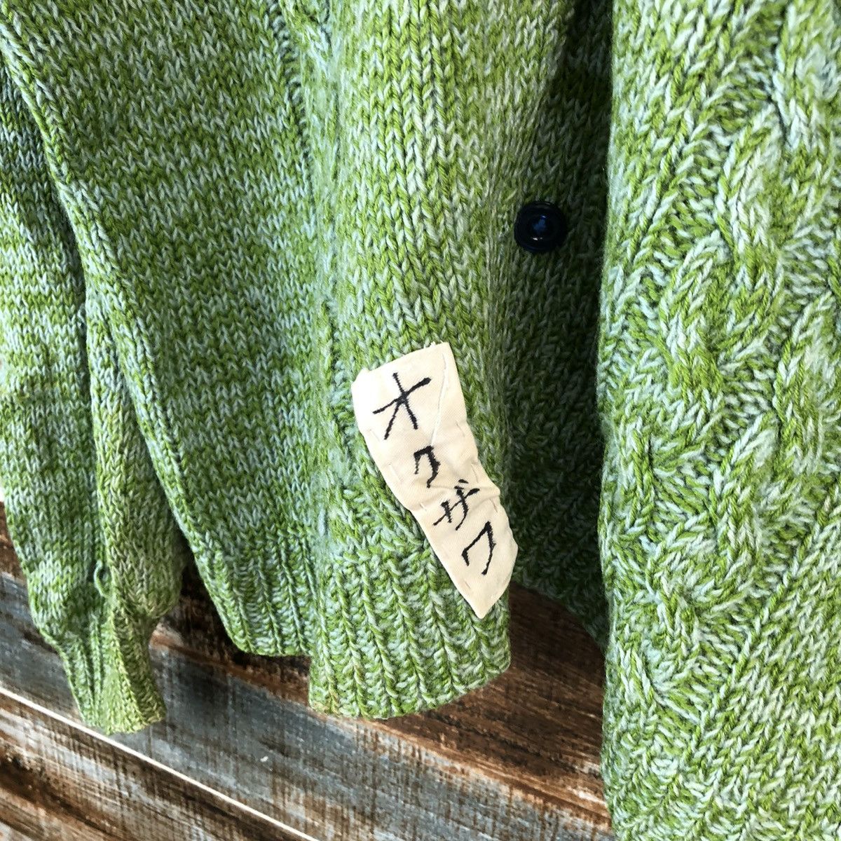 Japanese Brand Japan vintage Green Hand Knitwear cardigan #A2321 Size US S / EU 44-46 / 1 - 9 Thumbnail