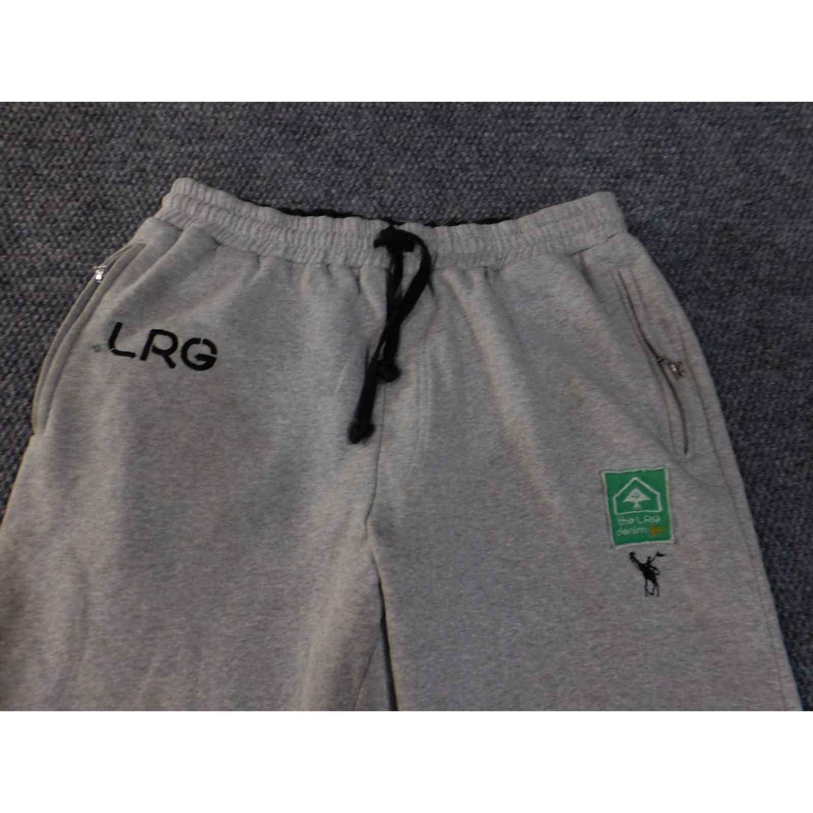 Vintage LRG Sweatpants Mens 3XL Grey Sweatpants Athletic Lounge Fleece Pockets Straight Regular Size Polyester Vintage No (adjust?) Size US 39 - 3 Thumbnail