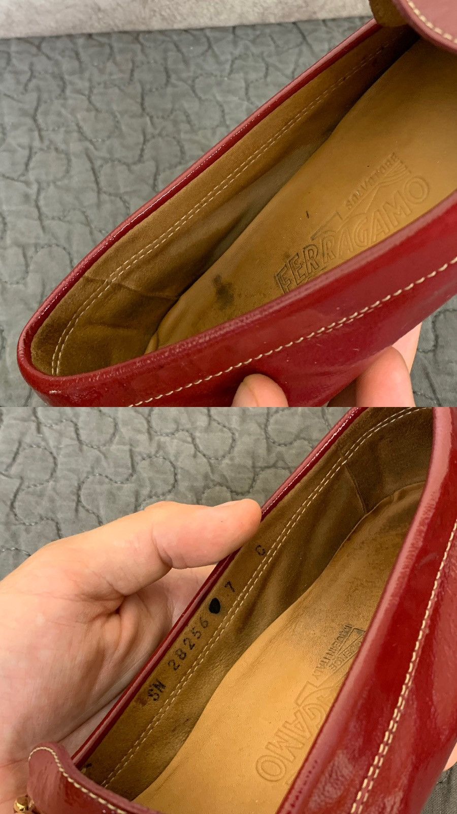 Salvatore Ferragamo Salvatore Ferragamo Womens Gancini Bit Patent Loafers Size US 7 / IT 37 - 4 Thumbnail