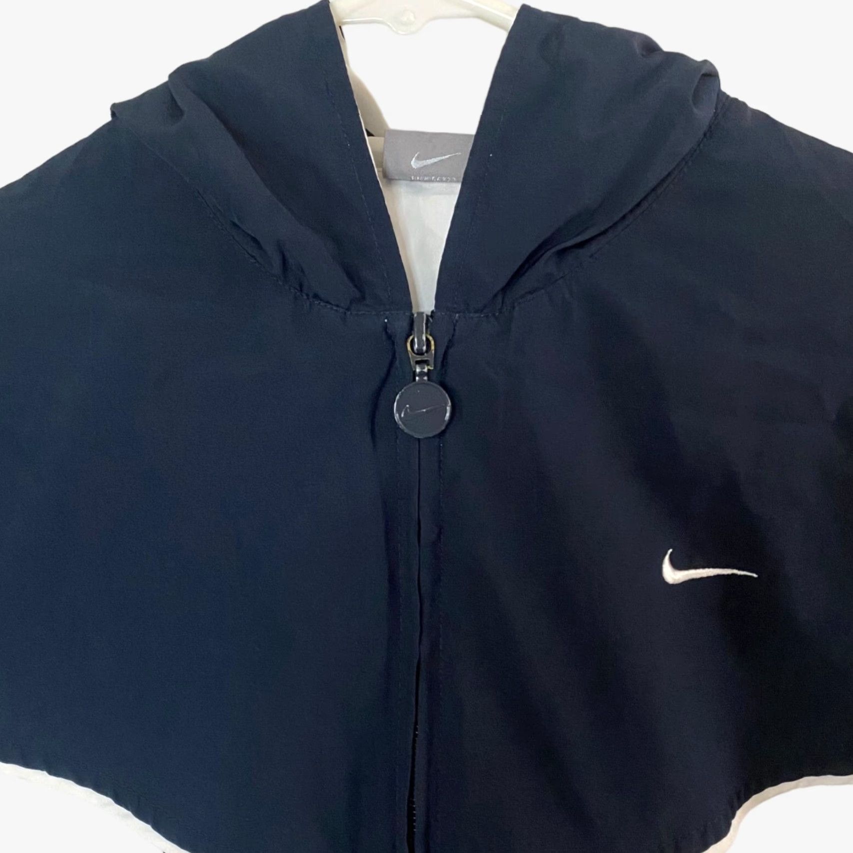 Nike VINTAGE Nike Sportswear Hooded Windbreaker Womens Medium Blue White Retro Full-Zip Size M / US 6-8 / IT 42-44 - 5 Thumbnail