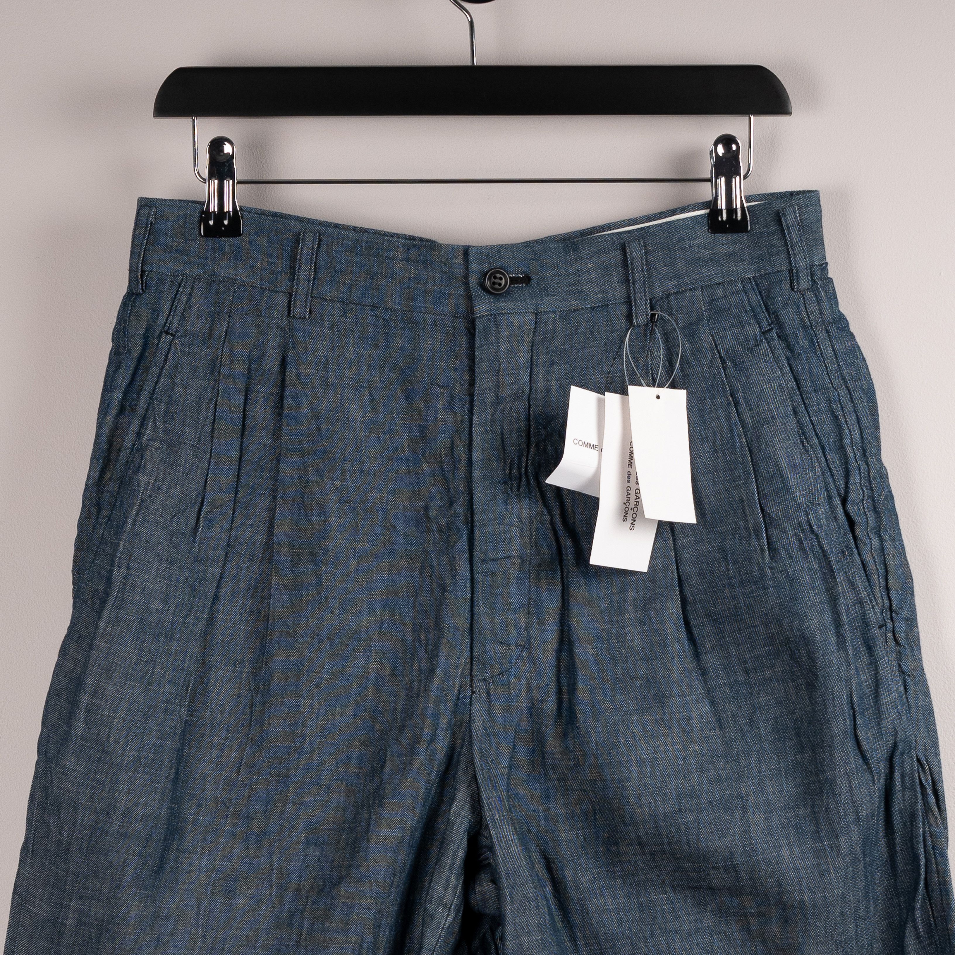 Comme des Garcons Comme Des Garçons SS11 Pleated Shorts Blue Size 29" - 3 Thumbnail