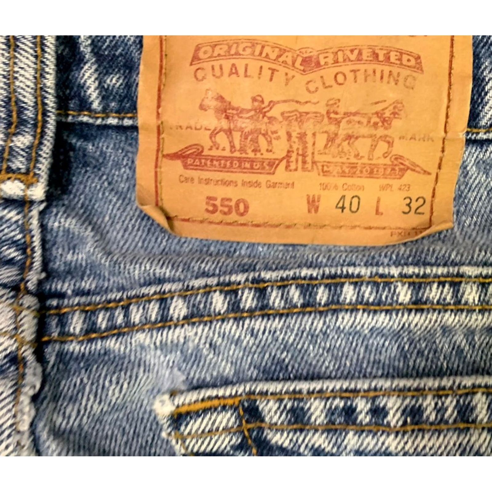 Levi's Levis Mens Jeans 38 X 32 Extra Large Vintage 90s Made Canada Size US 38 / EU 54 - 5 Thumbnail