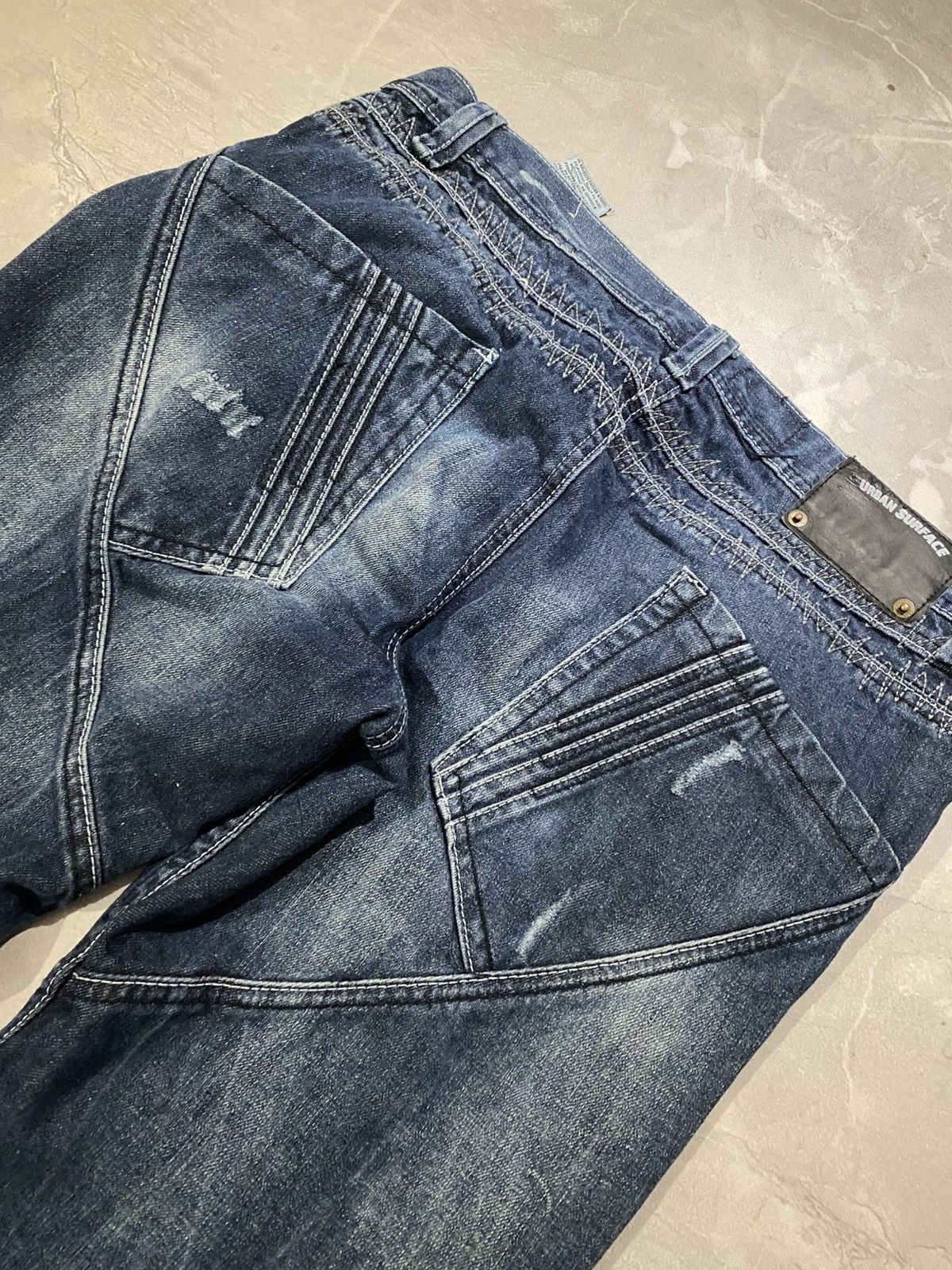 Vintage Archive Designer Washed Destroyed Slim Jean/ Zip line /Tokyo Size US 32 / EU 48 - 10 Thumbnail