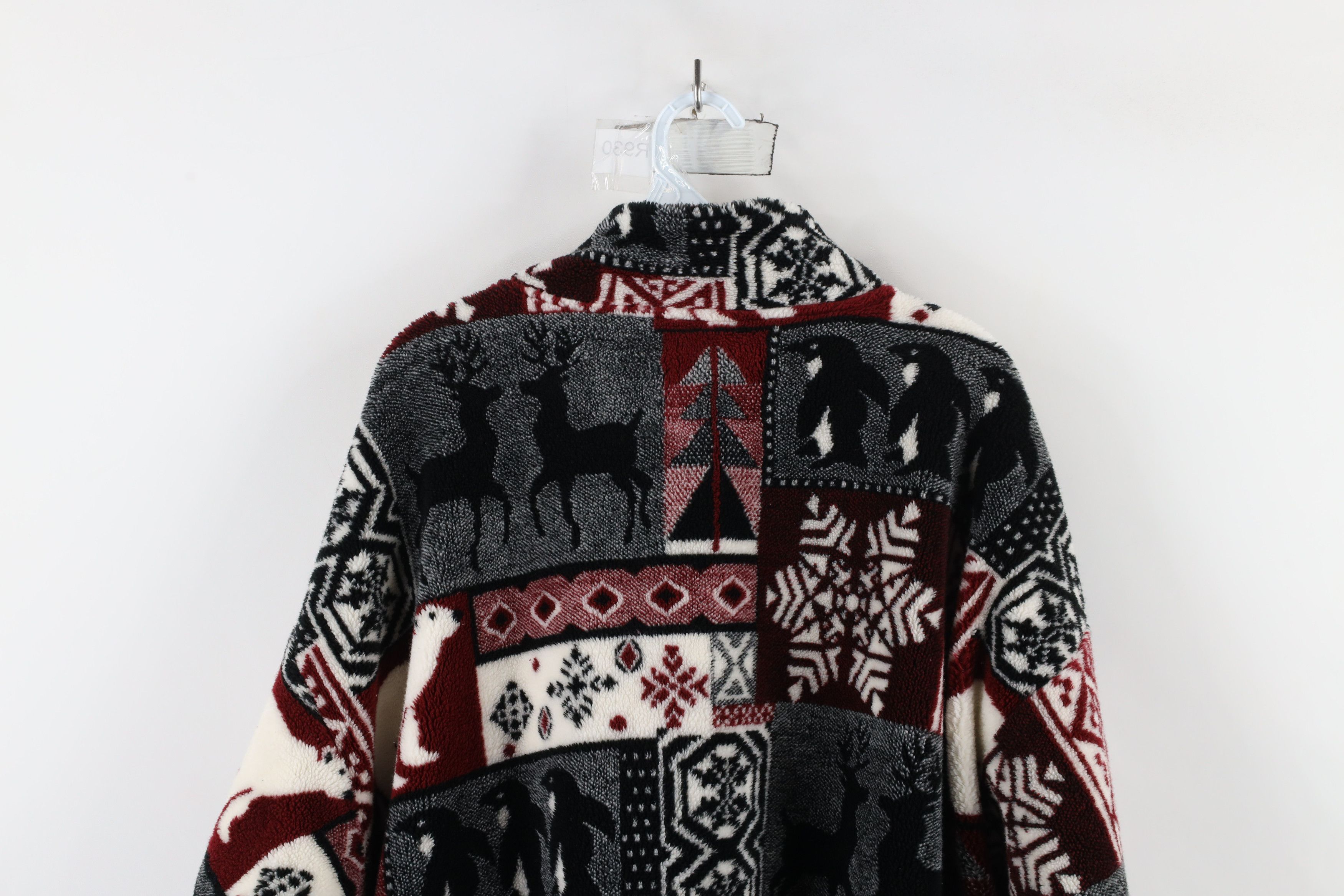 Vintage Vintage 90s Streetwear Penguins Over Print Fleece Jacket USA Size US XL / EU 56 / 4 - 15 Thumbnail