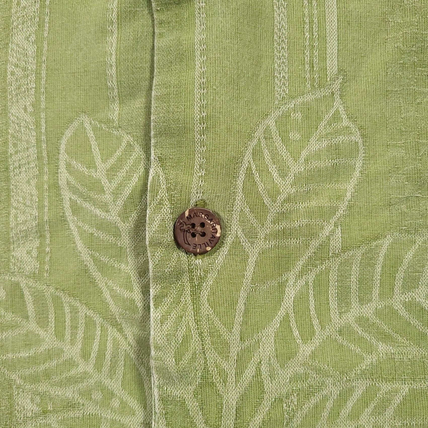 Vintage VINTAGE Margaritaville Button Up Hawaiian Shirt Mens L Green Silk Beach Palm Leaf Collared Short Sleeve Casual Travel Deco Size US L / EU 52-54 / 3 - 5 Thumbnail