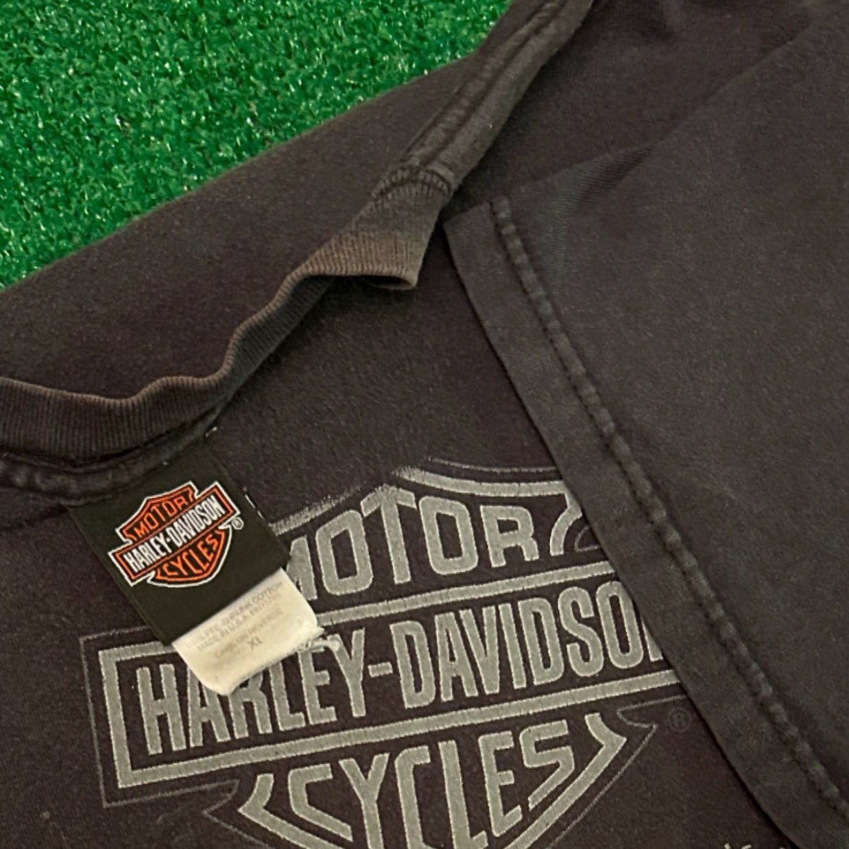 Harley Davidson VINTAGE Harley-Davidson Shirt XL Black 90s Y2K Biker San Antonio Logo Mens Size US XL / EU 56 / 4 - 3 Thumbnail