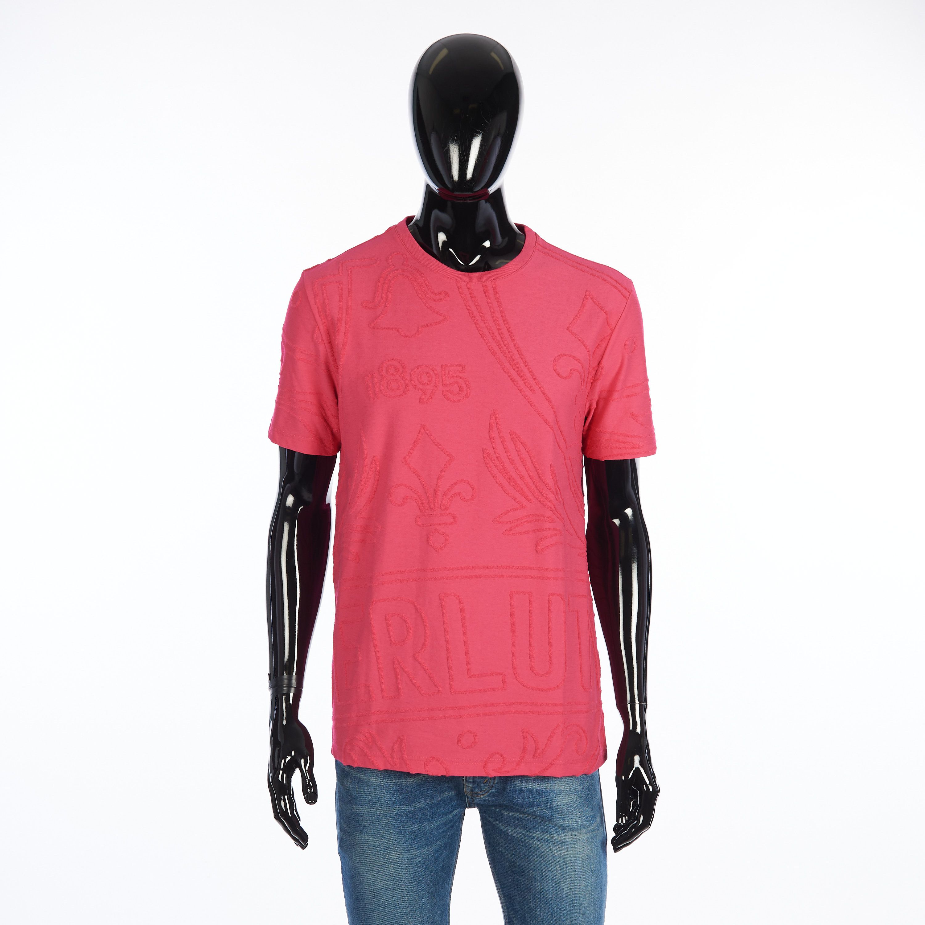 Berluti Iconic Scritto Tshirt In Pink Cotton Terry Size US S / EU 44-46 / 1 - 1 Thumbnail