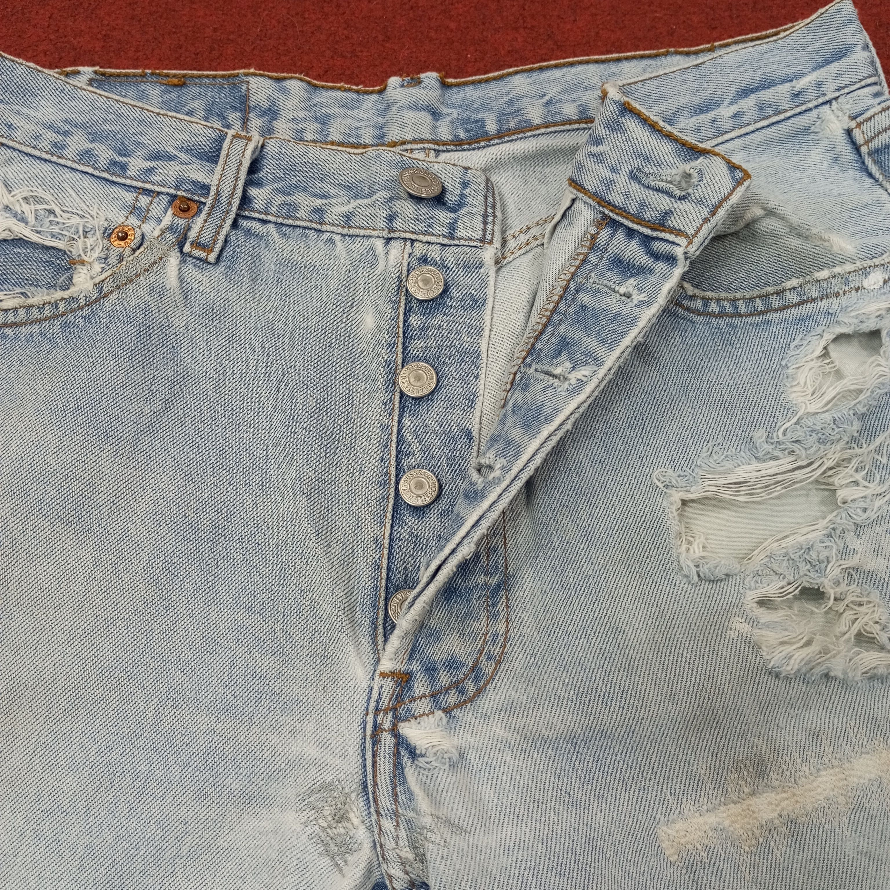 Levi's Levis Fashion Style Distressed Jeans c252n Size US 28 / EU 44 - 12 Thumbnail