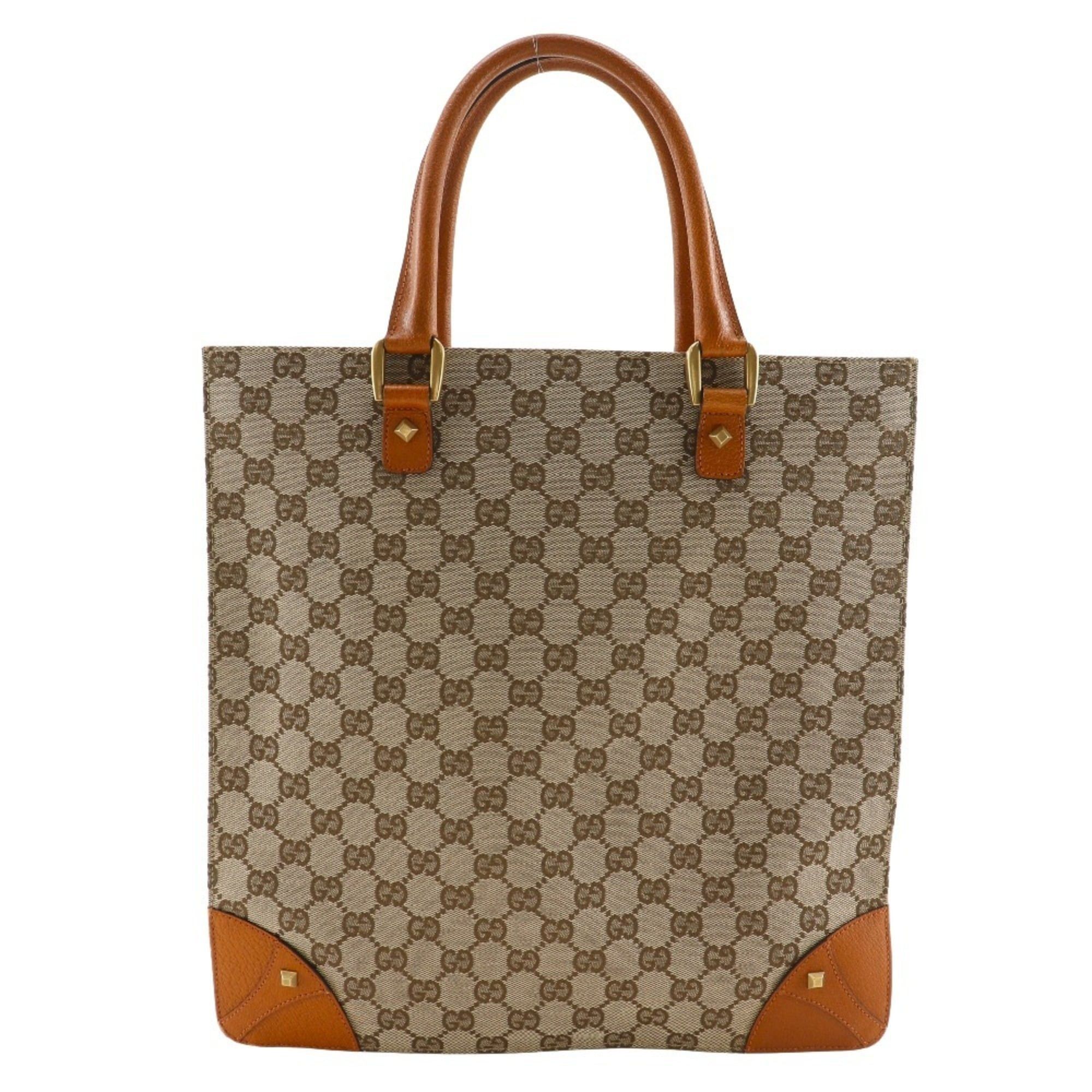 Gucci Gucci GG Canvas Brown A4 Tote Bag (120898) Unisex Size ONE SIZE - 1 Thumbnail