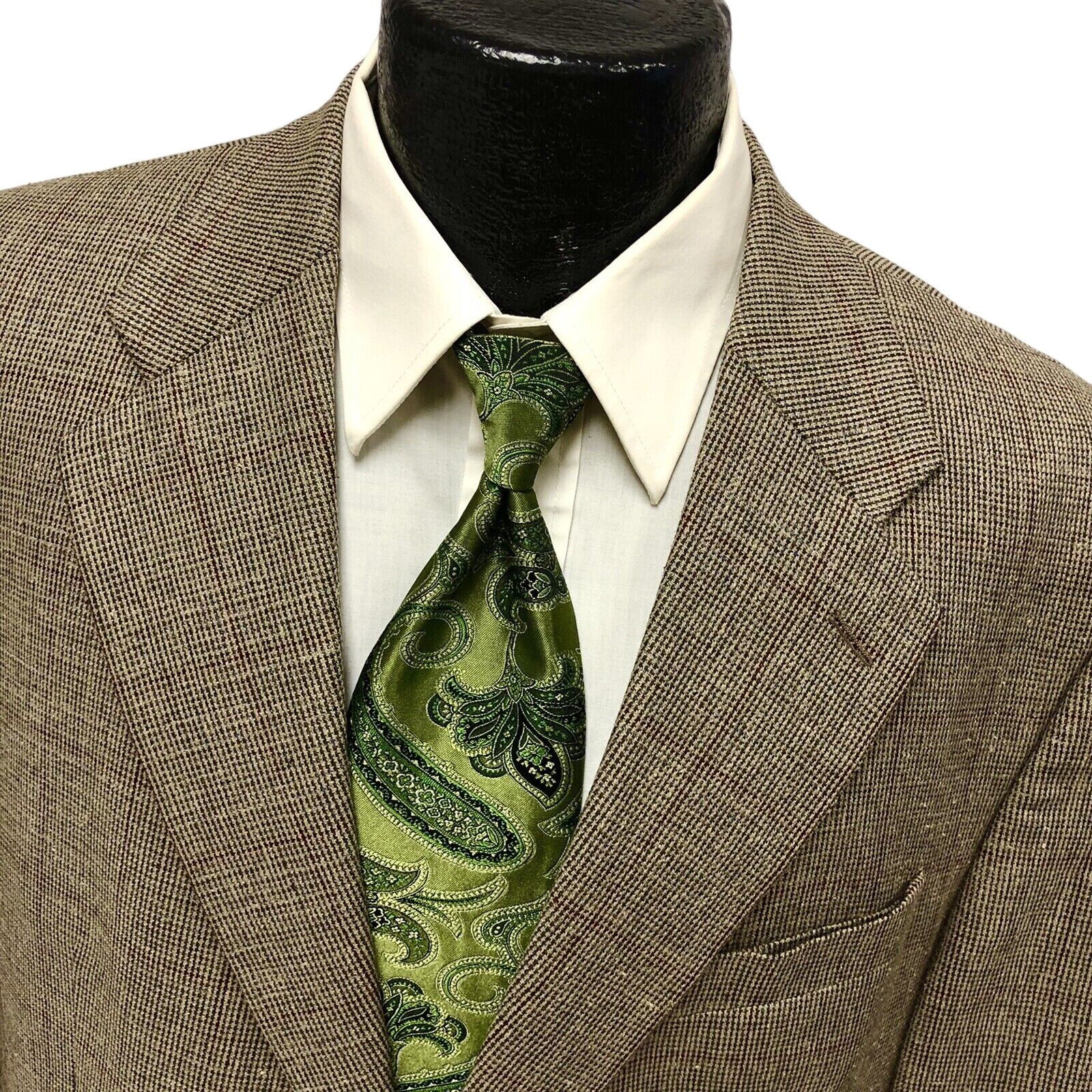 Ralph Lauren Vtg Ralph Lauren Gray Sage Sport Coat OVERCHECK Jacket Ja Size 44R - 7 Thumbnail