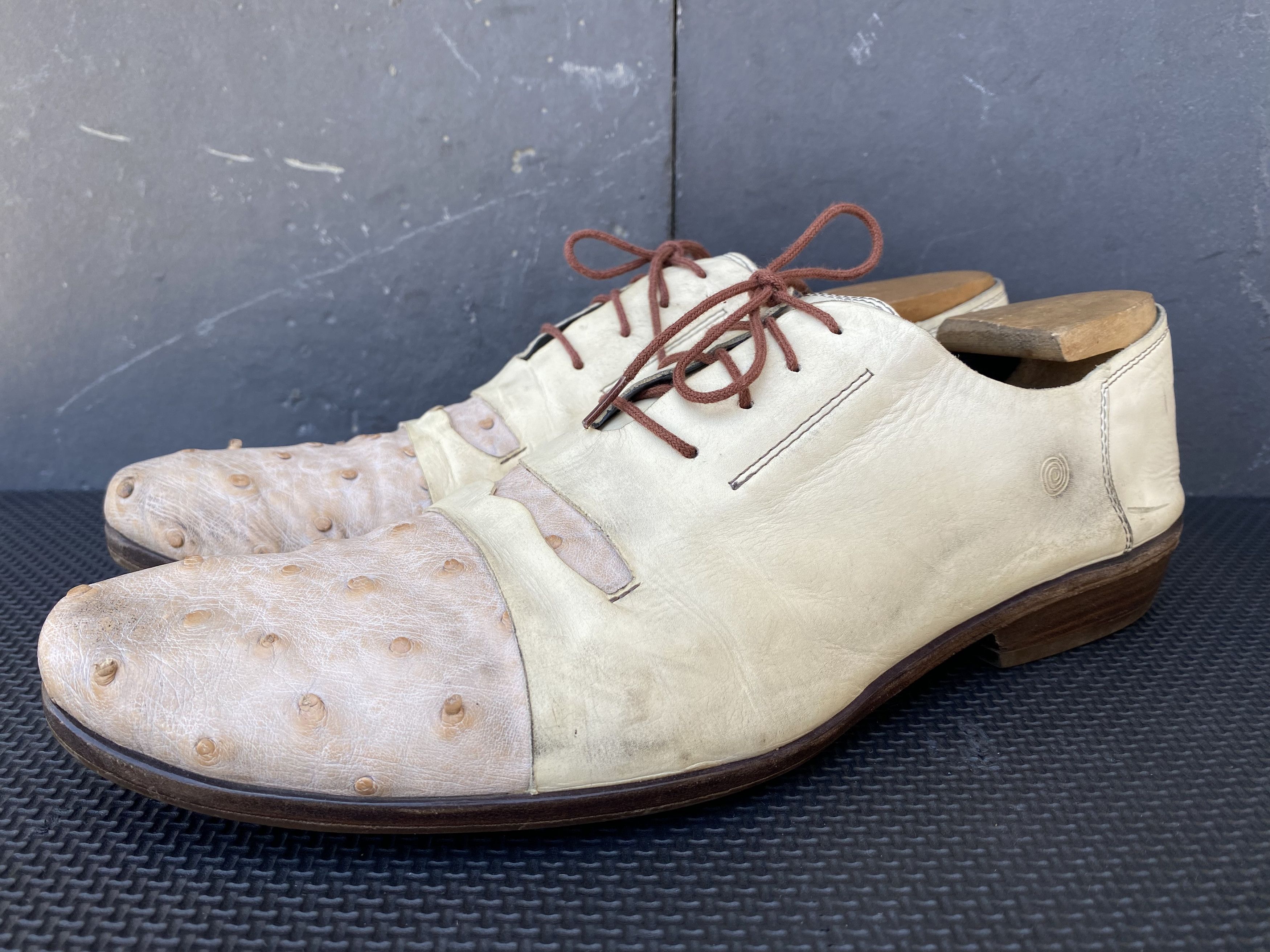 image of Marsell Ostrich Quill Leather Lace-Up Oxford Shoes Women's (Size 9)