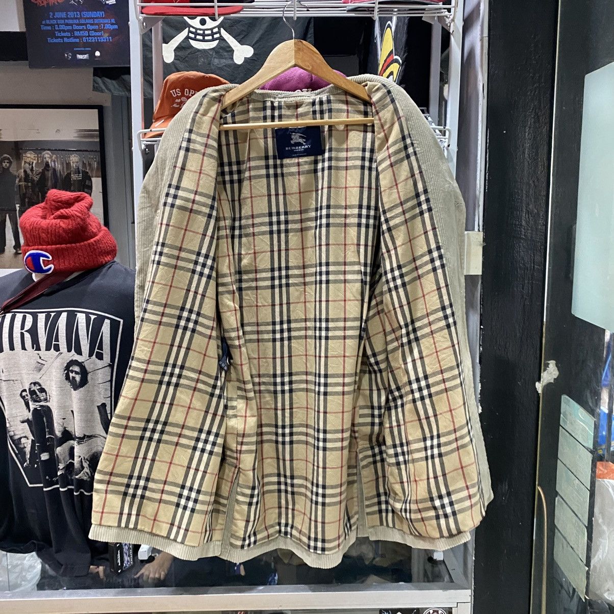 Burberry × Vintage VTG Burberry London Corduroy Open Collar Button Coat Jackets Size US XL / EU 56 / 4 - 3 Thumbnail