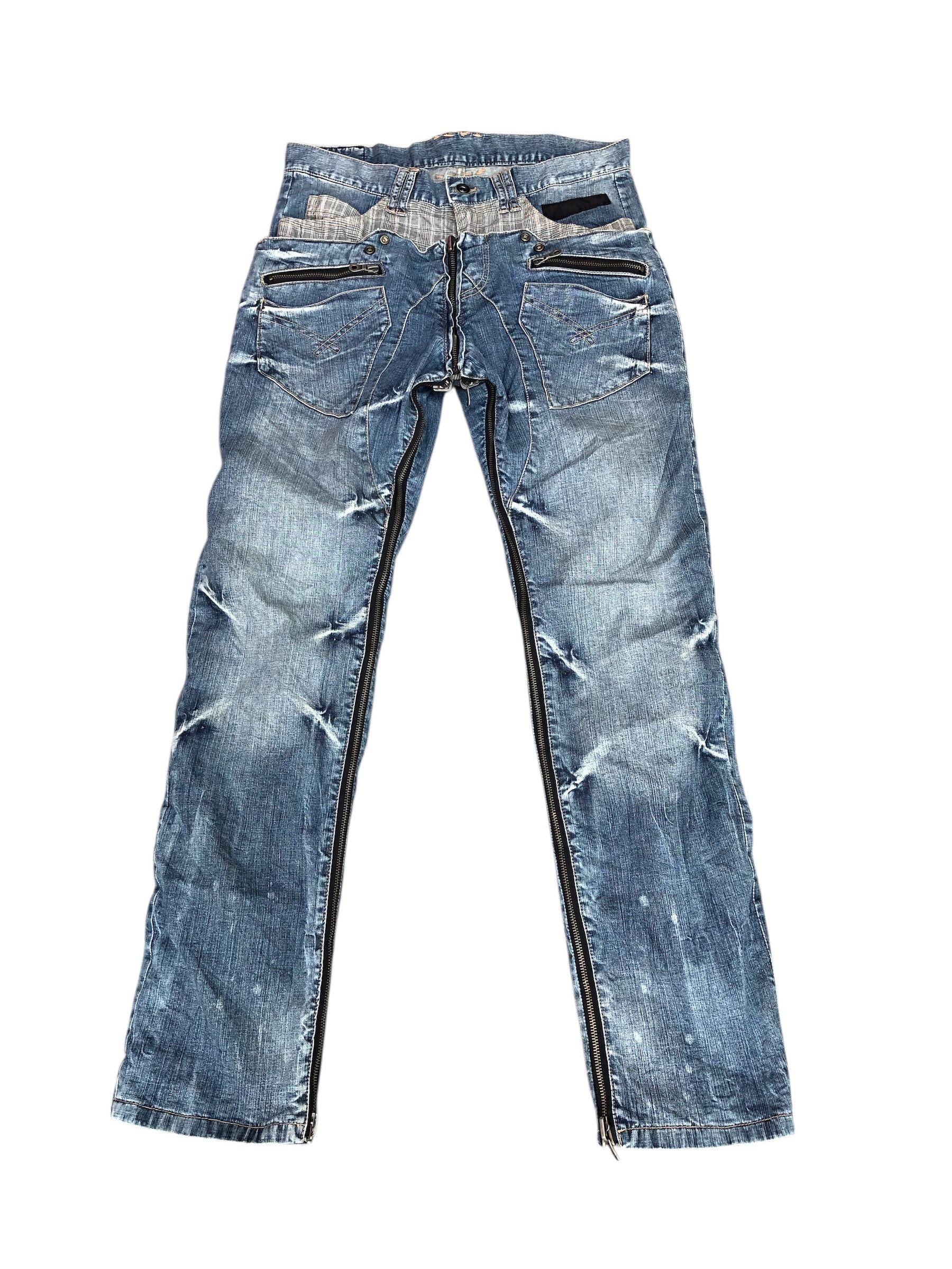 PPFM Very Rare PPFM Anarchy Denim Eastern Rock Design 2 in 1 Size US 33 - 3 Thumbnail
