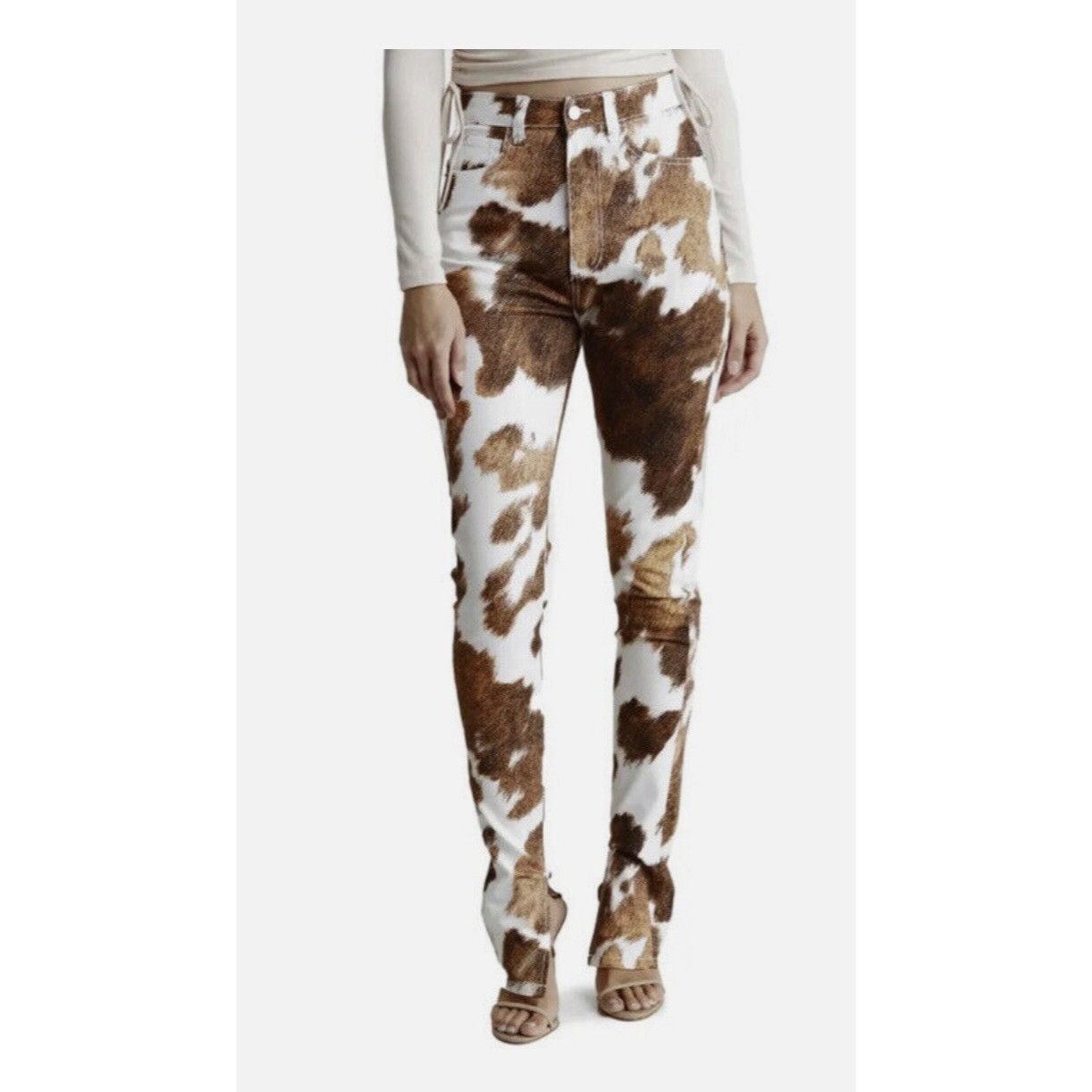 WeWoreWhat NWOT Women's WeWoreWhat / Revolve Stiletto Slit Skinny Jean Size 26" / US 2 / IT 38 - 8 Thumbnail