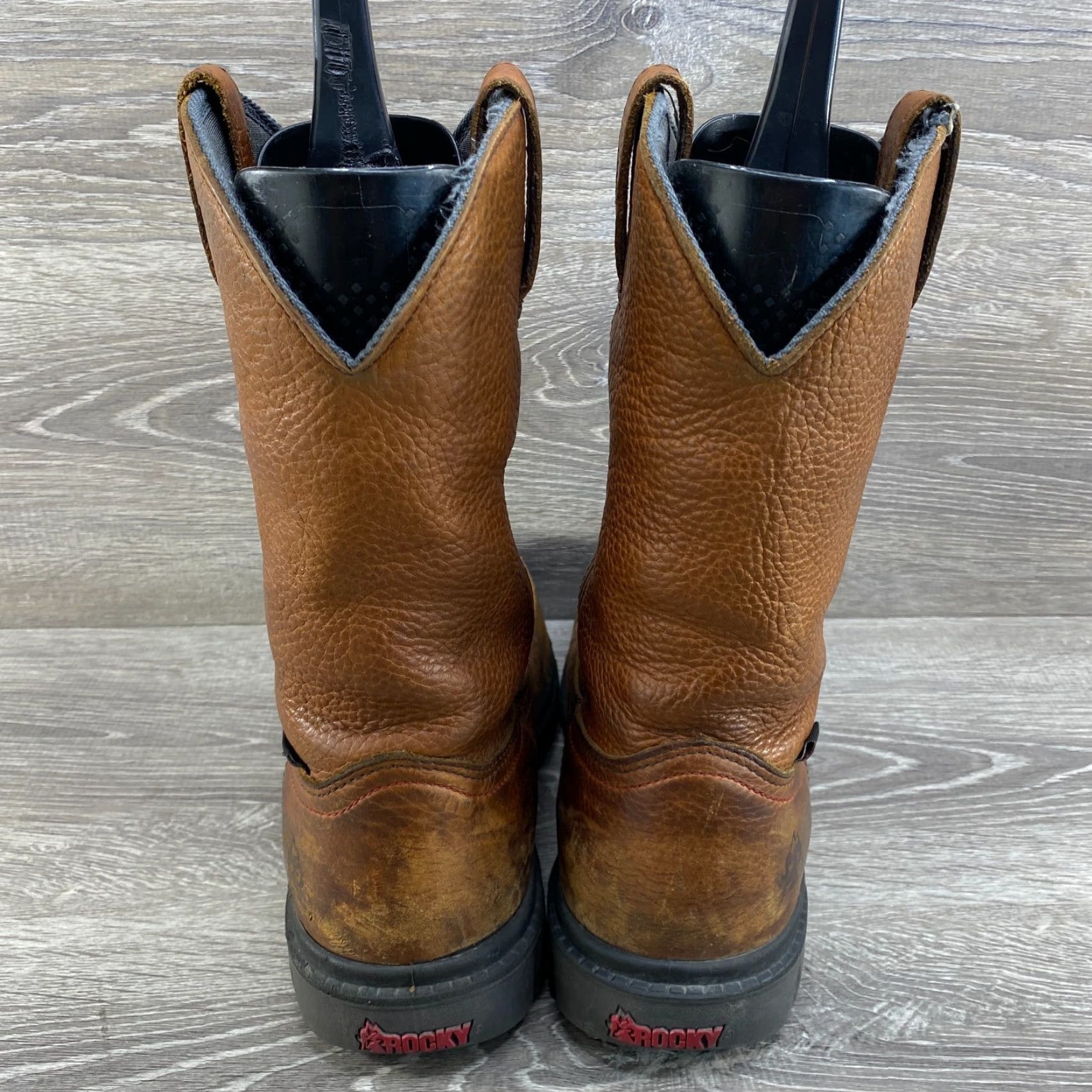 Vintage ROCKY Mens 8.5 M Brown Leather Waterproof Work Boots Worksmart Composite Toe USA Size US 8 / EU 41 - 6 Thumbnail