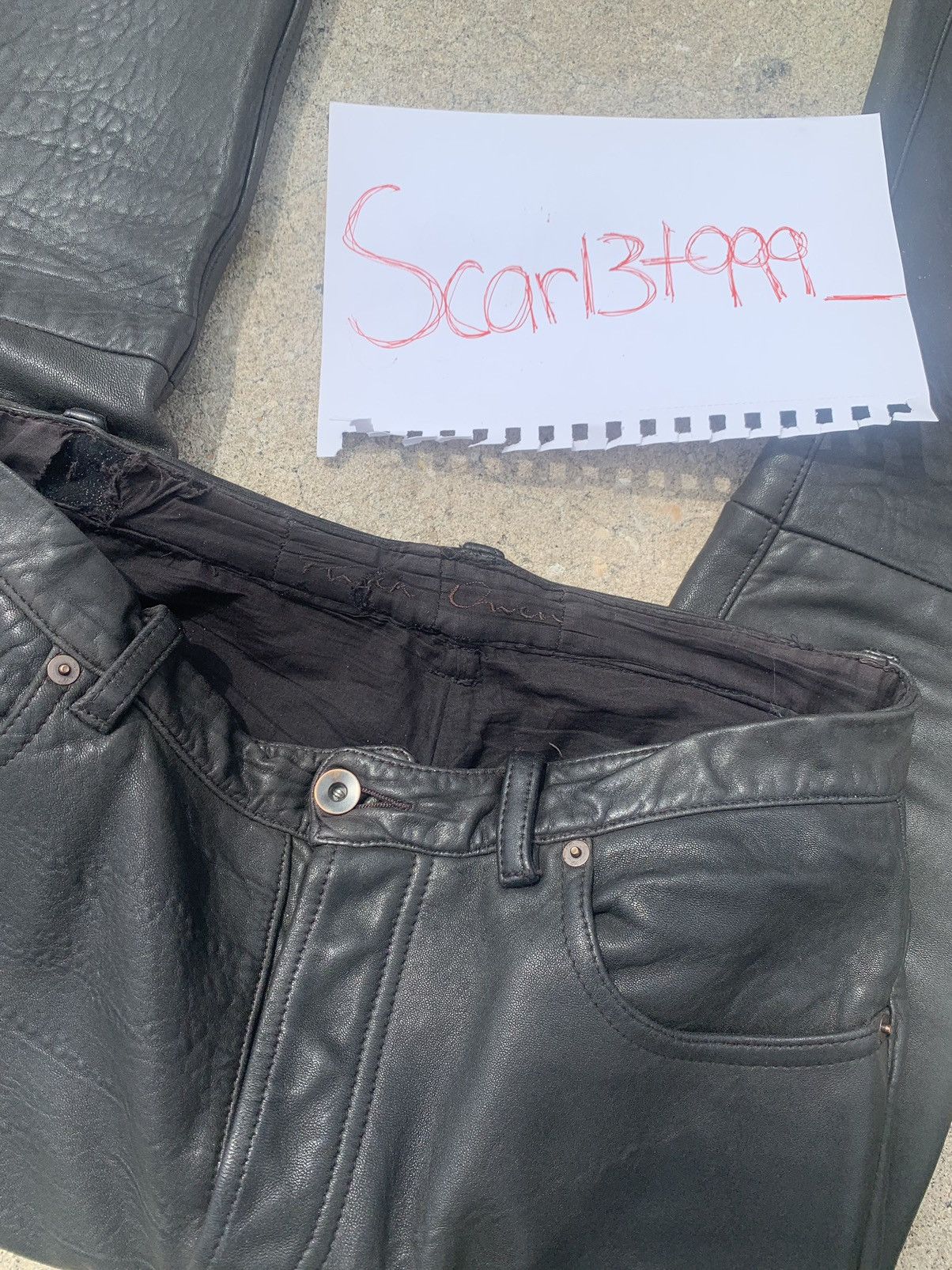 Rick Owens Rick Owens leather pants FW05 Size US 30 / EU 46 - 7 Thumbnail
