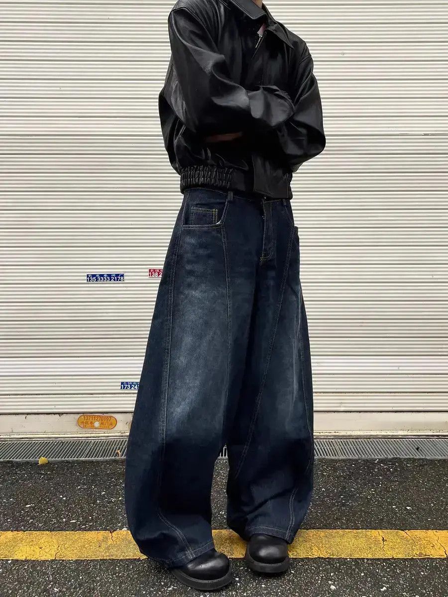 Japanese Brand Loose Hip Hop Wide Leg Pants Jeans Size US 32 / EU 48 - 2 Thumbnail