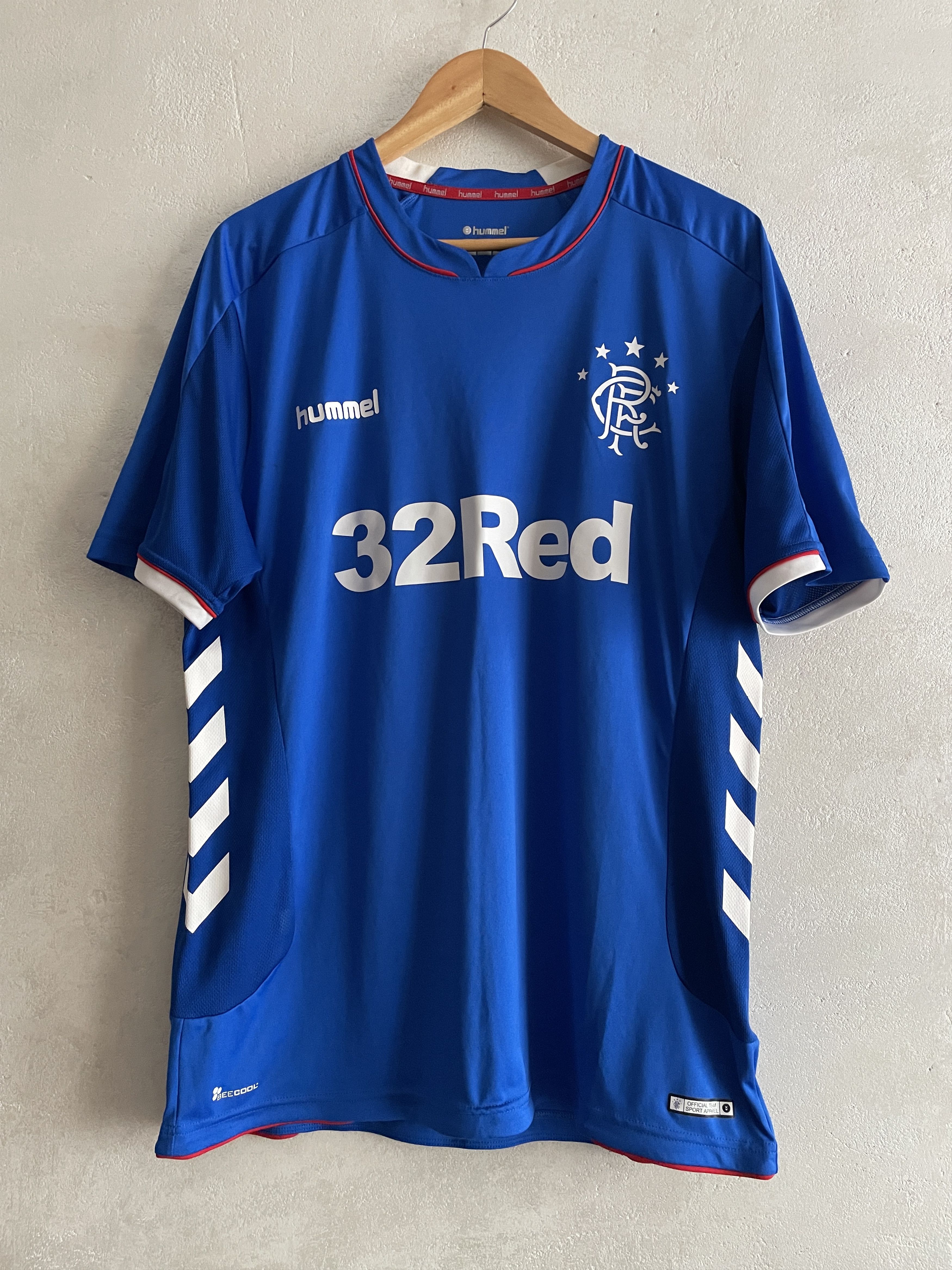 Hummel Rangers FC Home Kit Shirt 2018 2019 Soccer Jersey Size US XL / EU 56 / 4 - 1 Thumbnail