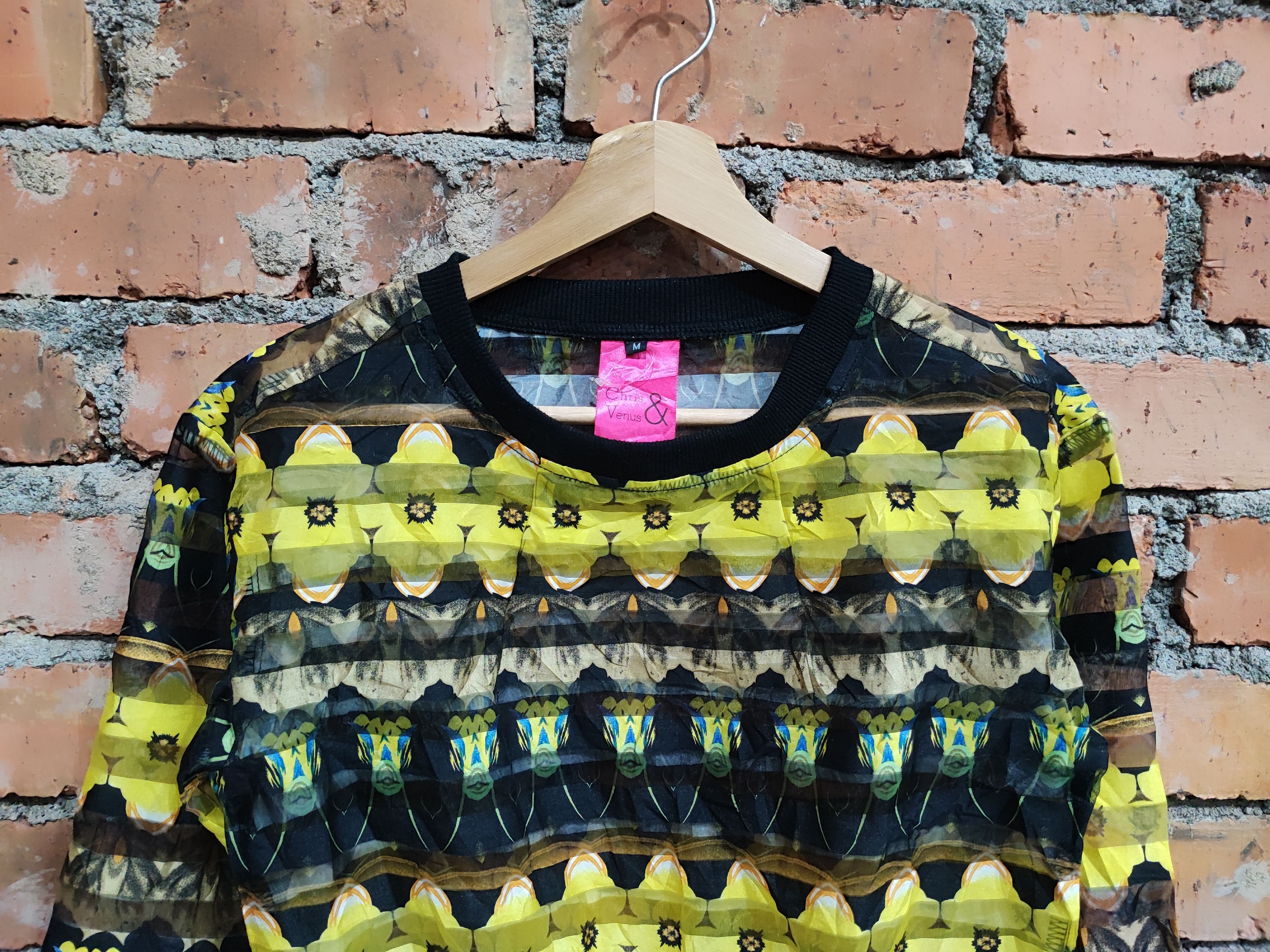 Japanese Brand CHRIS & VENUS TRANSPARENT PRINTED SHIRT Size S / US 4 / IT 40 - 4 Thumbnail