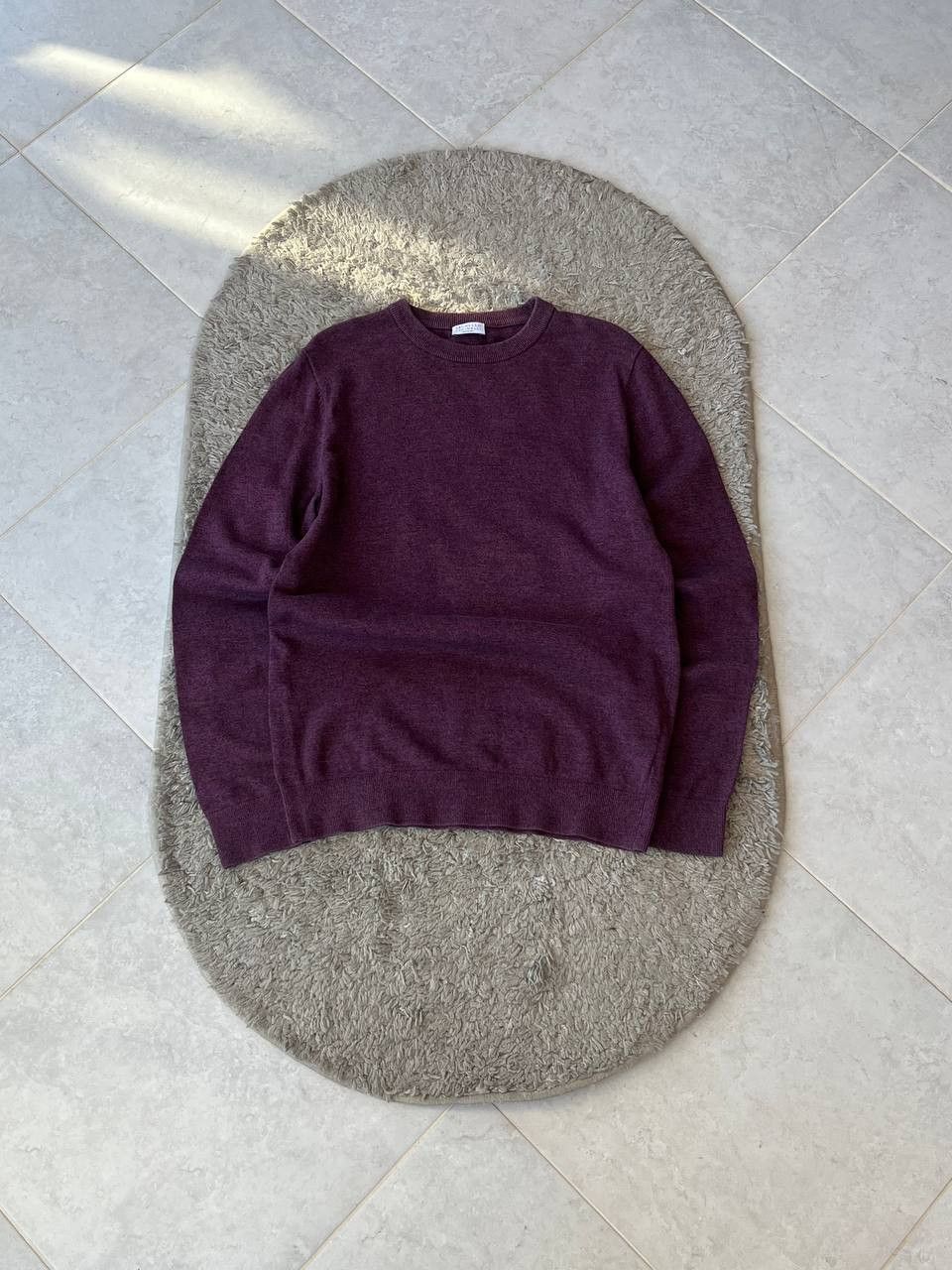 Brunello Cucinelli BRUNELLO CUCINELLI Relaxed Sweater MADE IN ITALY Burgundy Size US L / EU 52-54 / 3 - 1 Thumbnail