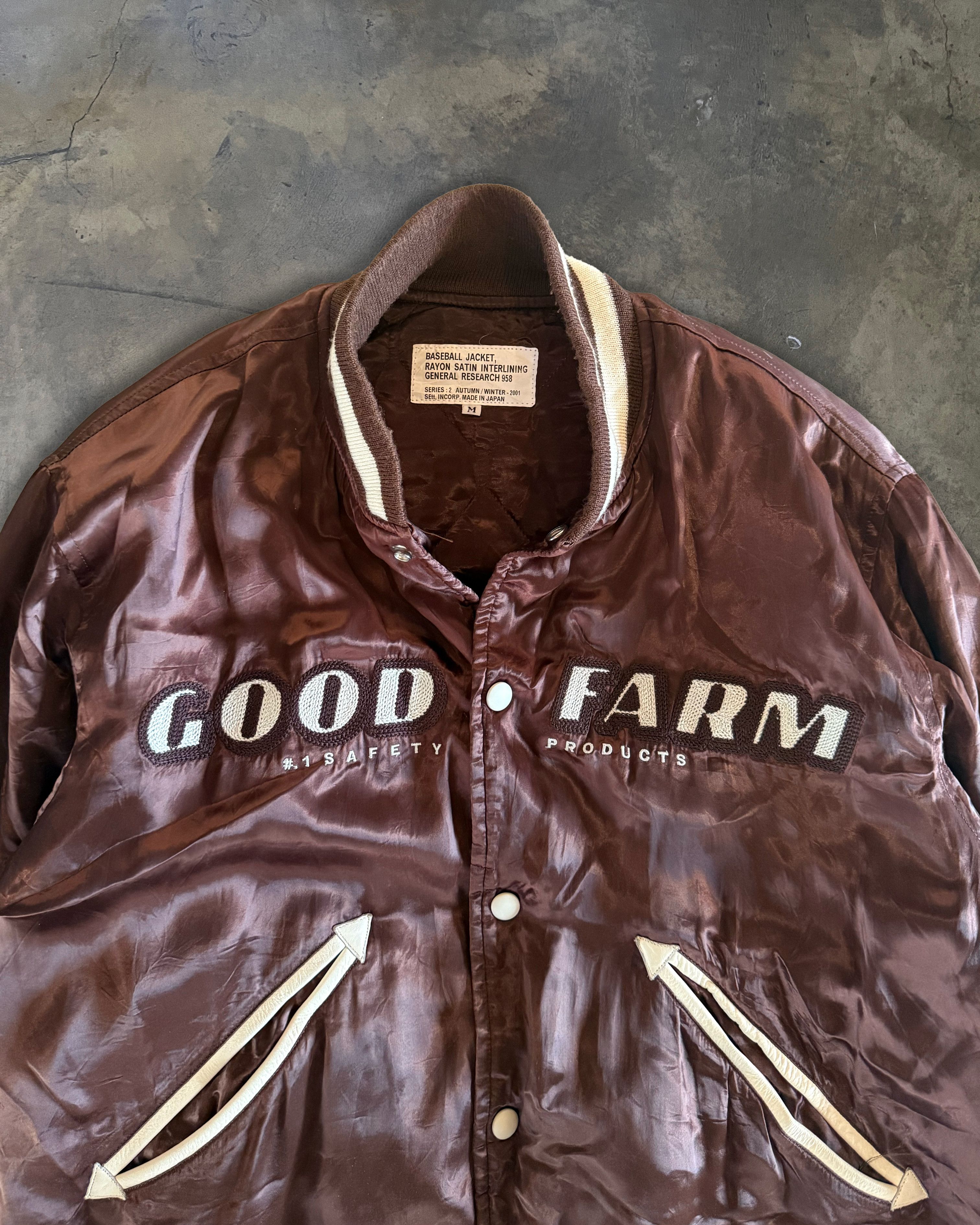 General Research GENERAL RESEARCH FW2001 RAYON SATIN BASEBALL JACKET Size US M / EU 48-50 / 2 - 2 Thumbnail