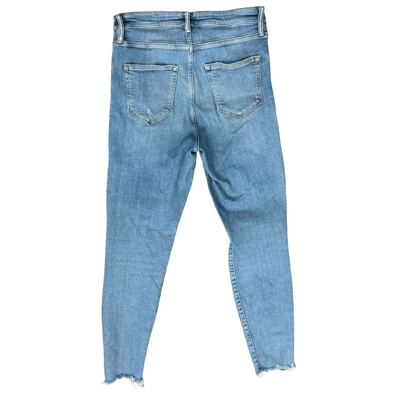 Allsaints AllSaints Blue Phoenix Distressed Raw Hem Skinny Jeans sz 30 Size 26" / US 2 / IT 38 - 8 Thumbnail
