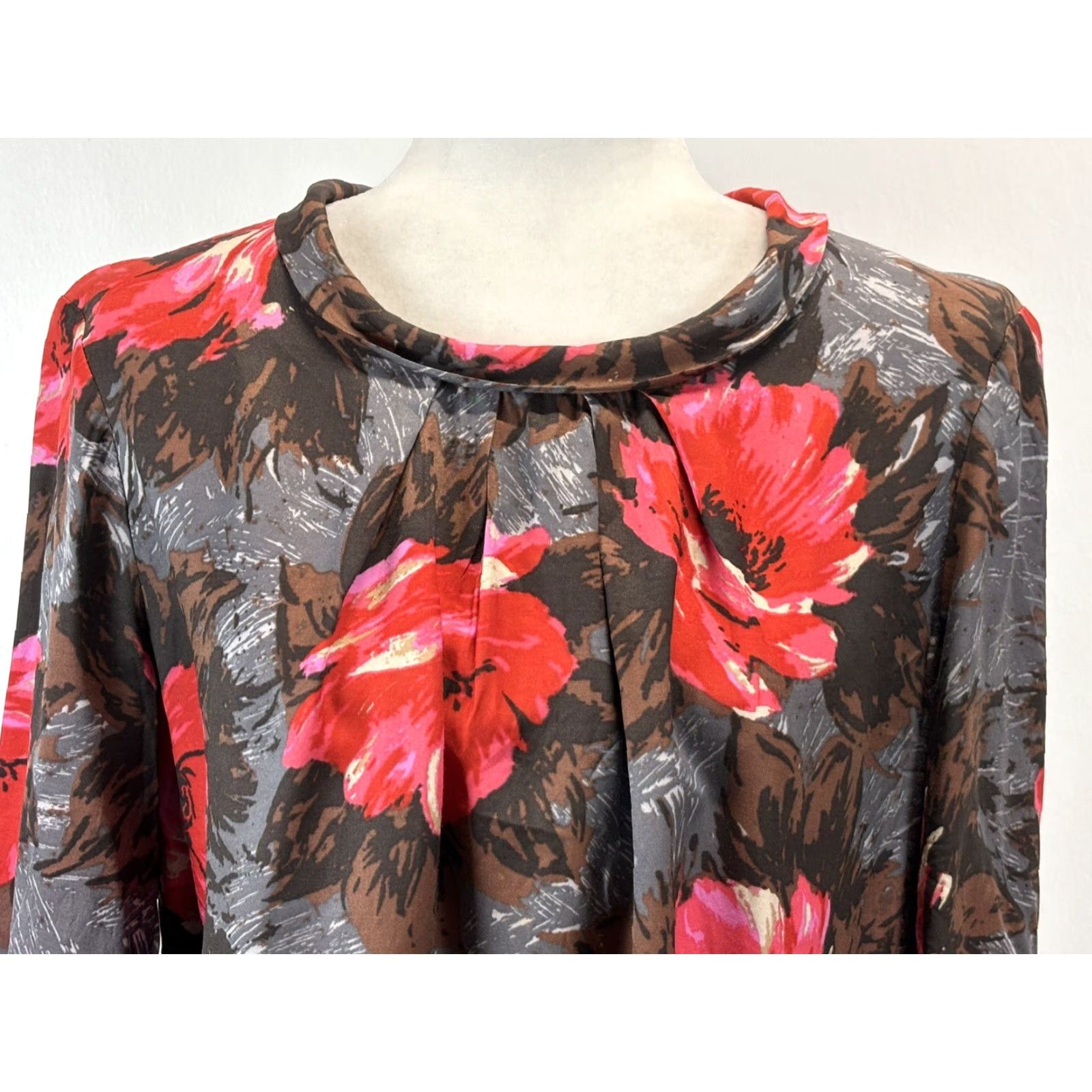 Boden Boden Shirt Women Size 12 Multicolor Floral Silk Blend Short Sleeve Womens Size XL / US 12-14 / IT 48-50 - 5 Thumbnail