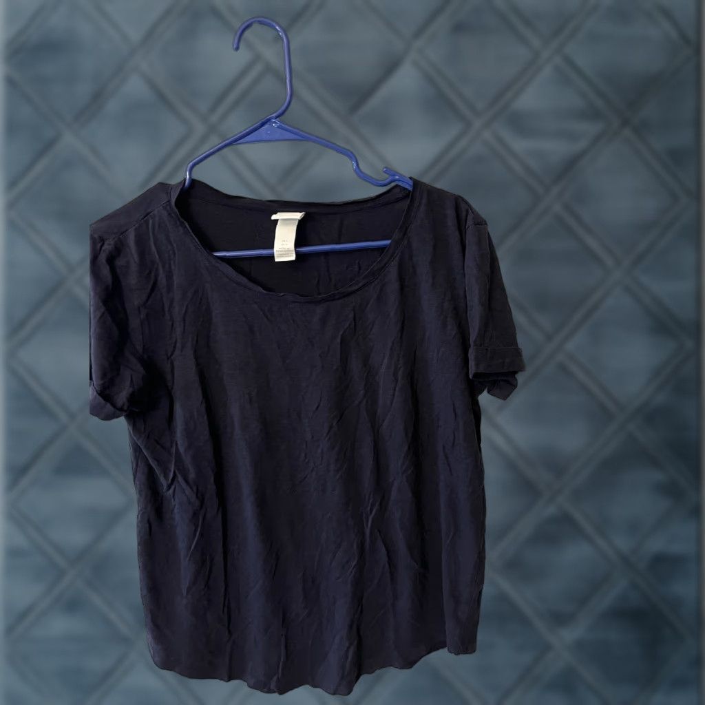 H&M VINTAGE H&M T-Shirt Women Small Cotton Blend Short Sleeve Pullover Casual Blue 90s Size S / US 4 / IT 40 - 1 Thumbnail