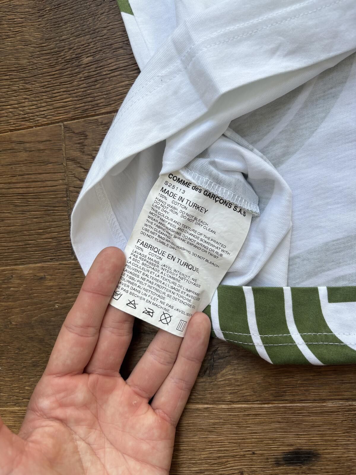 Comme des Garcons Comme des Garcons Shirt Wave Print T-Shirt Green S Size US S / EU 44-46 / 1 - 5 Thumbnail
