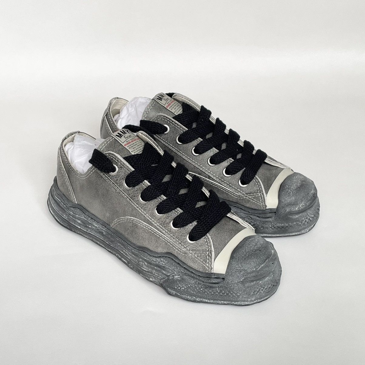 Maison MIHARA YASUHIRO Black Vintage Leather ‘Peterson’ Sneakers Size US 9 / EU 42 - 9 Thumbnail