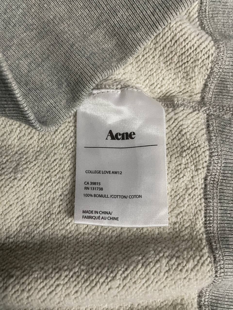 Acne Studios Acne Studios LOVE Crewneck Sweatshirt Grey Size US L / EU 52-54 / 3 - 11 Thumbnail