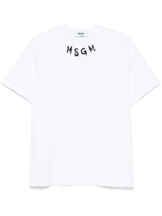 MSGM MSGM Men T-Shirts 3840MM102 25700201 White Size US L / EU 52-54 / 3 - 1 Thumbnail