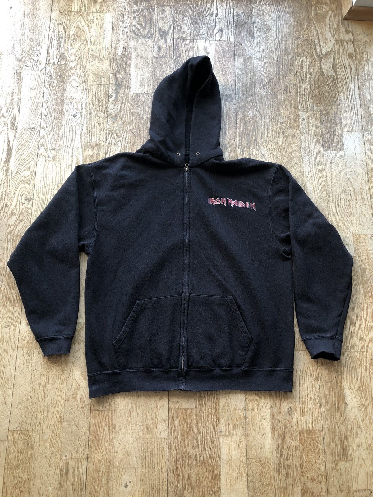 Iron Maiden × Vintage IRON MAIDEN 1982 THE BEAST ON THE ROAD ZIP SWEATSHIRT Size US XL / EU 56 / 4 - 1 Thumbnail