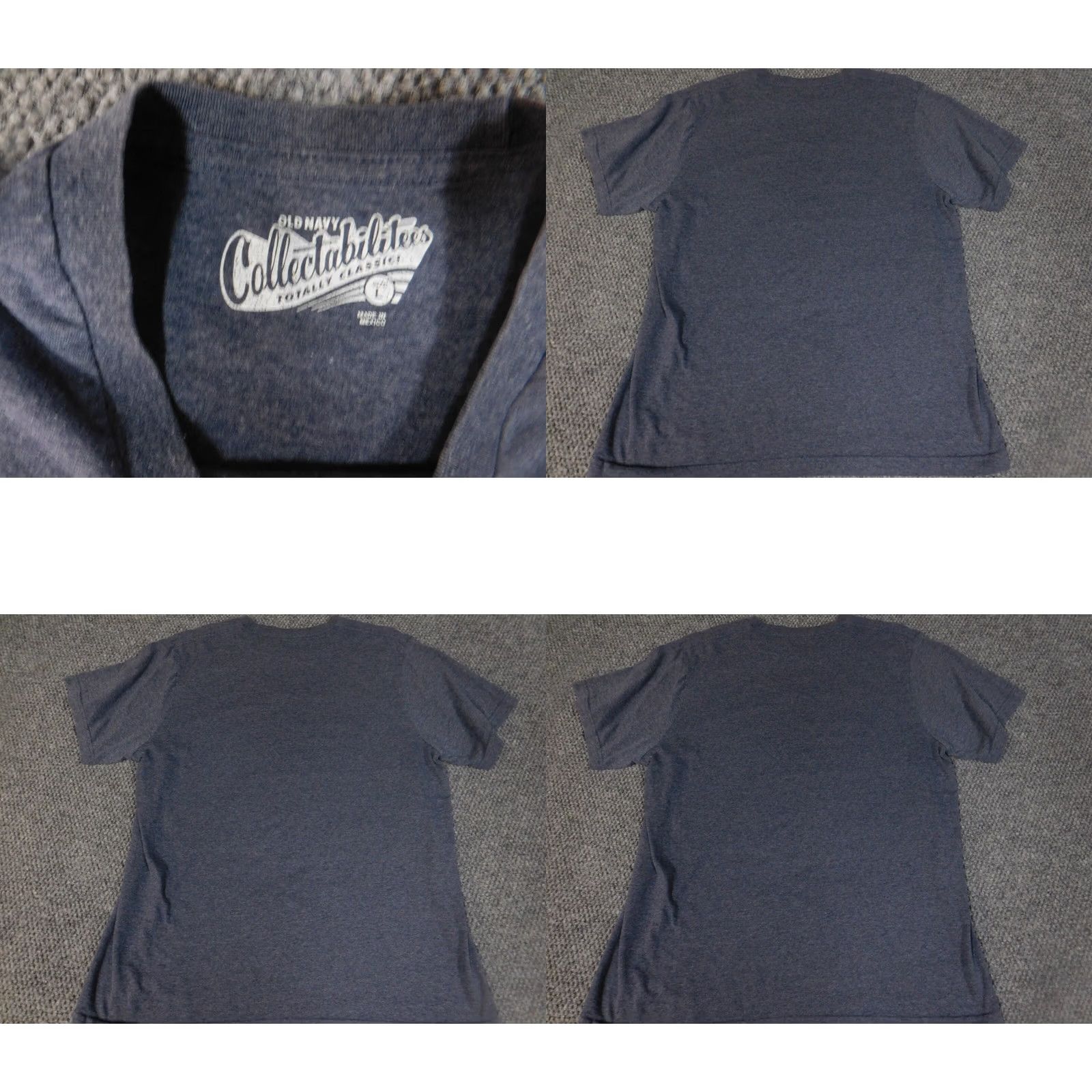 Old Navy Old Navy Mens T-Shirt Short Sleeve Blue Star Wars Logo Henley Cotton Knit L Regular Discoloration under arms Size US L / EU 52-54 / 3 - 8 Thumbnail