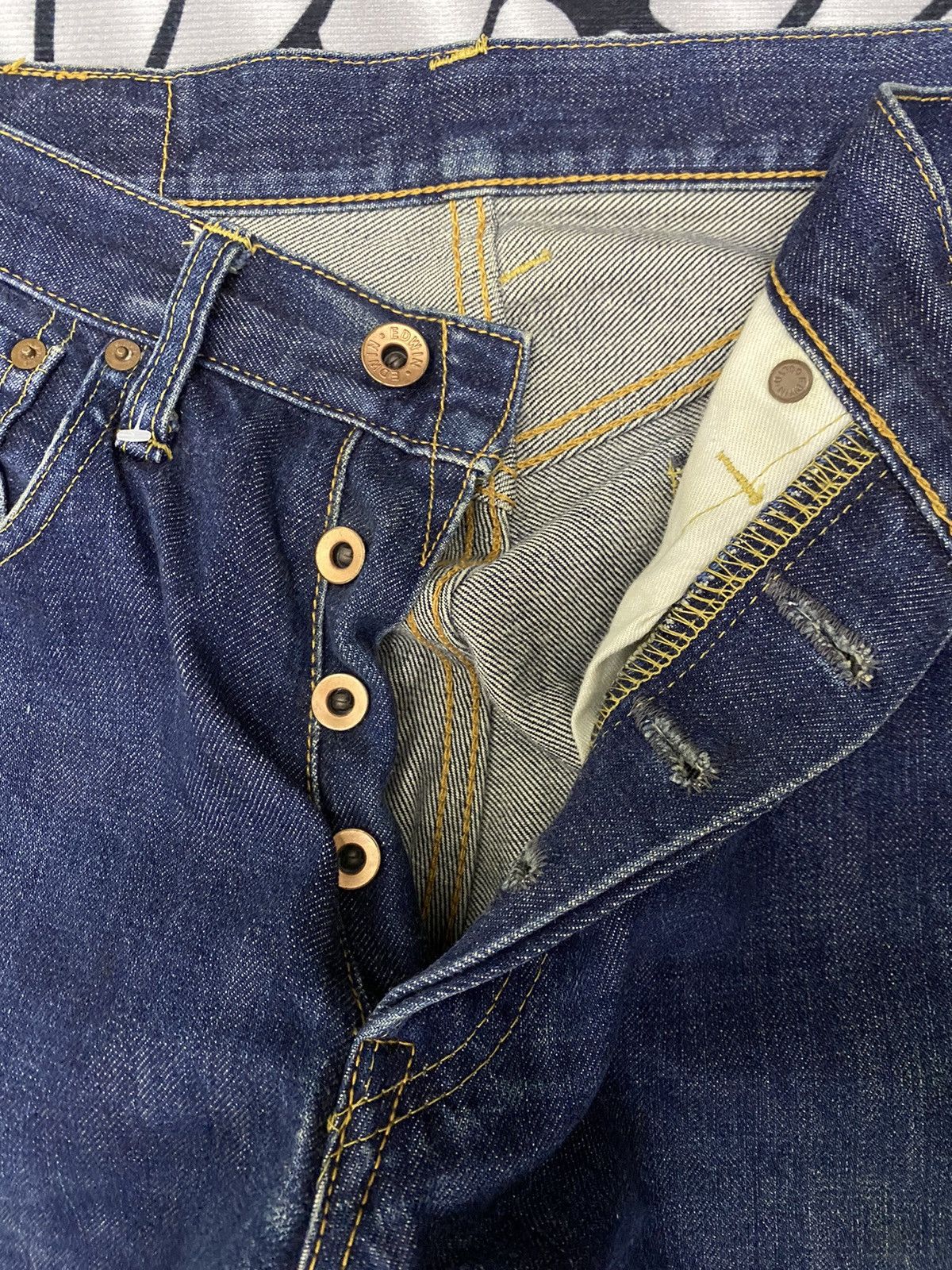 Edwin Edwin Selvedge Denim Jeans Distressed Size US 29 - 9 Thumbnail