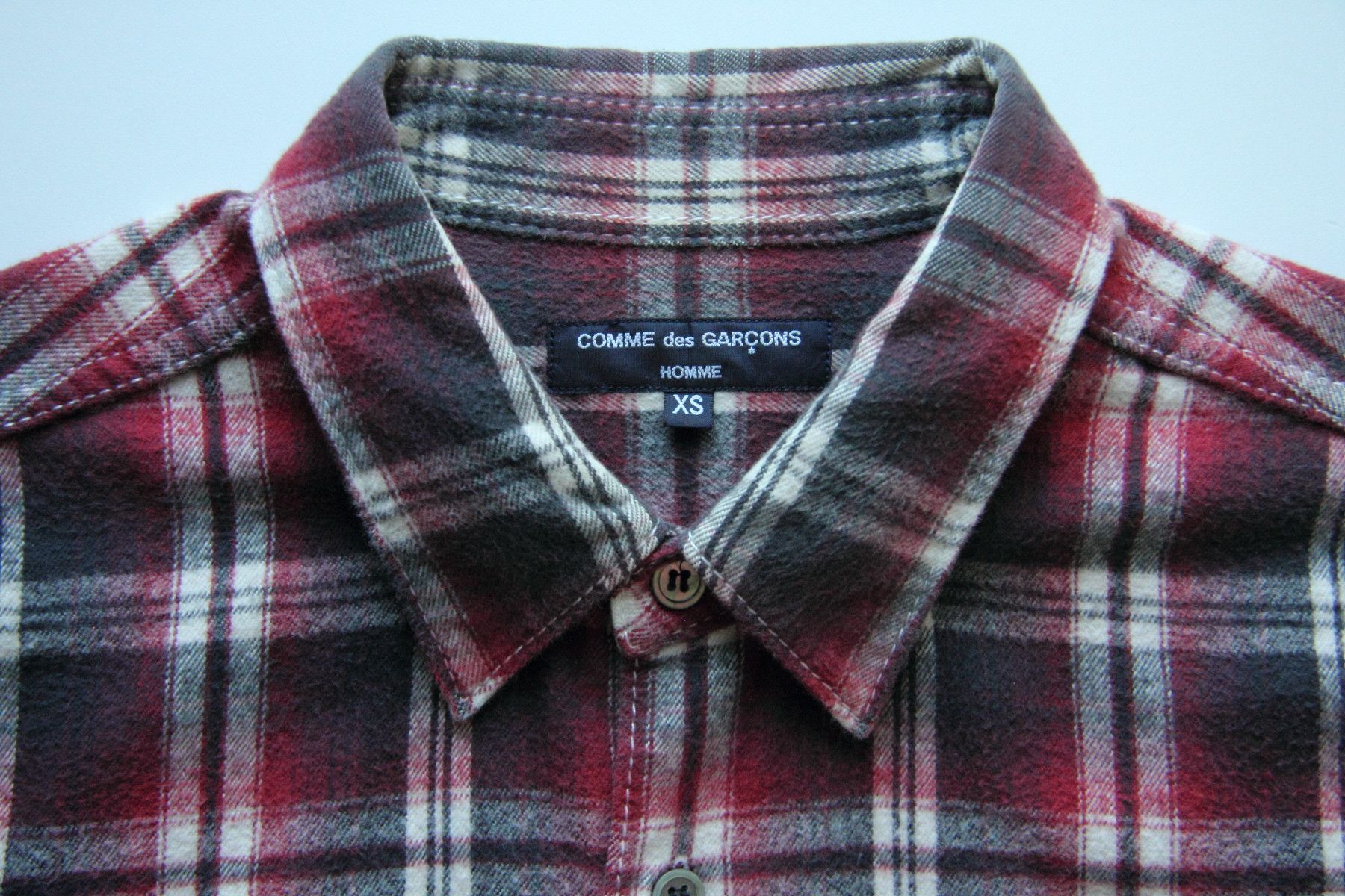 CDG HOMME FLANNEL SHIRT SIZE XS
