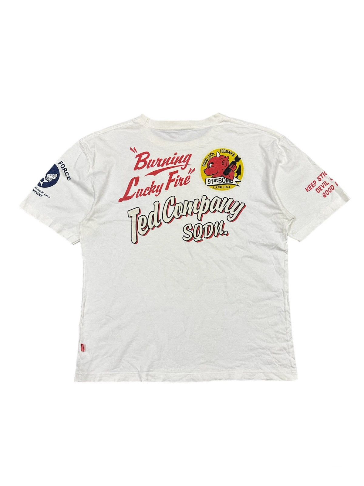 Buzz Rickson's × Tedman Vintage Ted-Company Tedman U.S Airforce White T shirt Medium Size US M / EU 48-50 / 2 - 1 Thumbnail