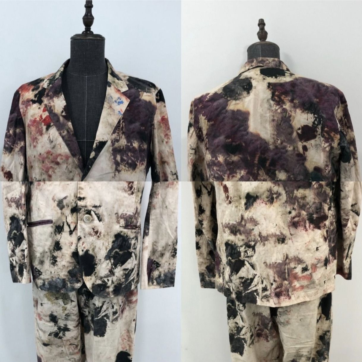 Yohji Yamamoto Yohji Yamamoto SS18 "Colorfully Highlights" Runway Suit Size 44R - 7 Thumbnail