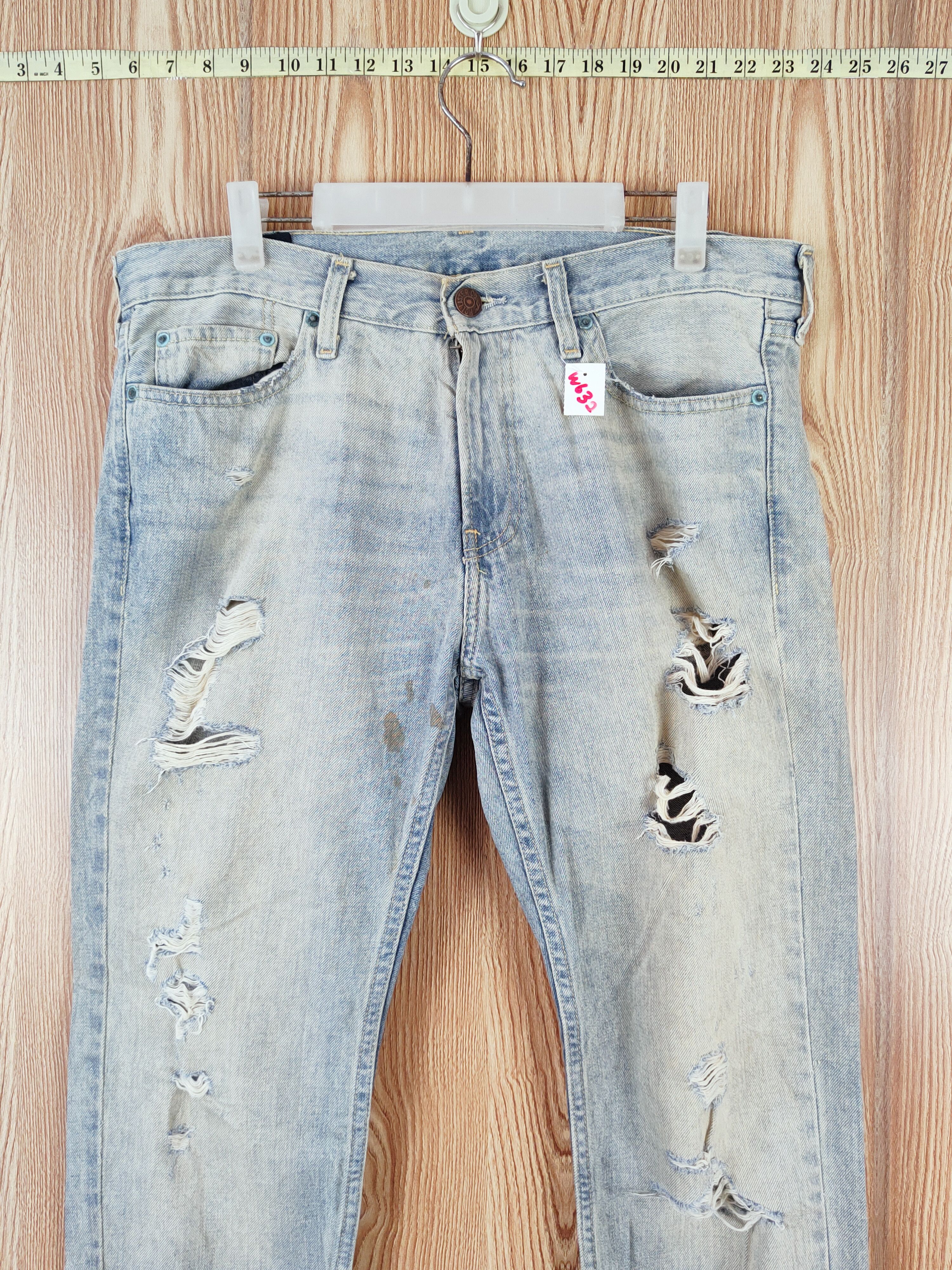 Hollister Hollister Blue Distressed Ripped Skinny Jeans #W632 Size US 34 / EU 50 - 2 Thumbnail