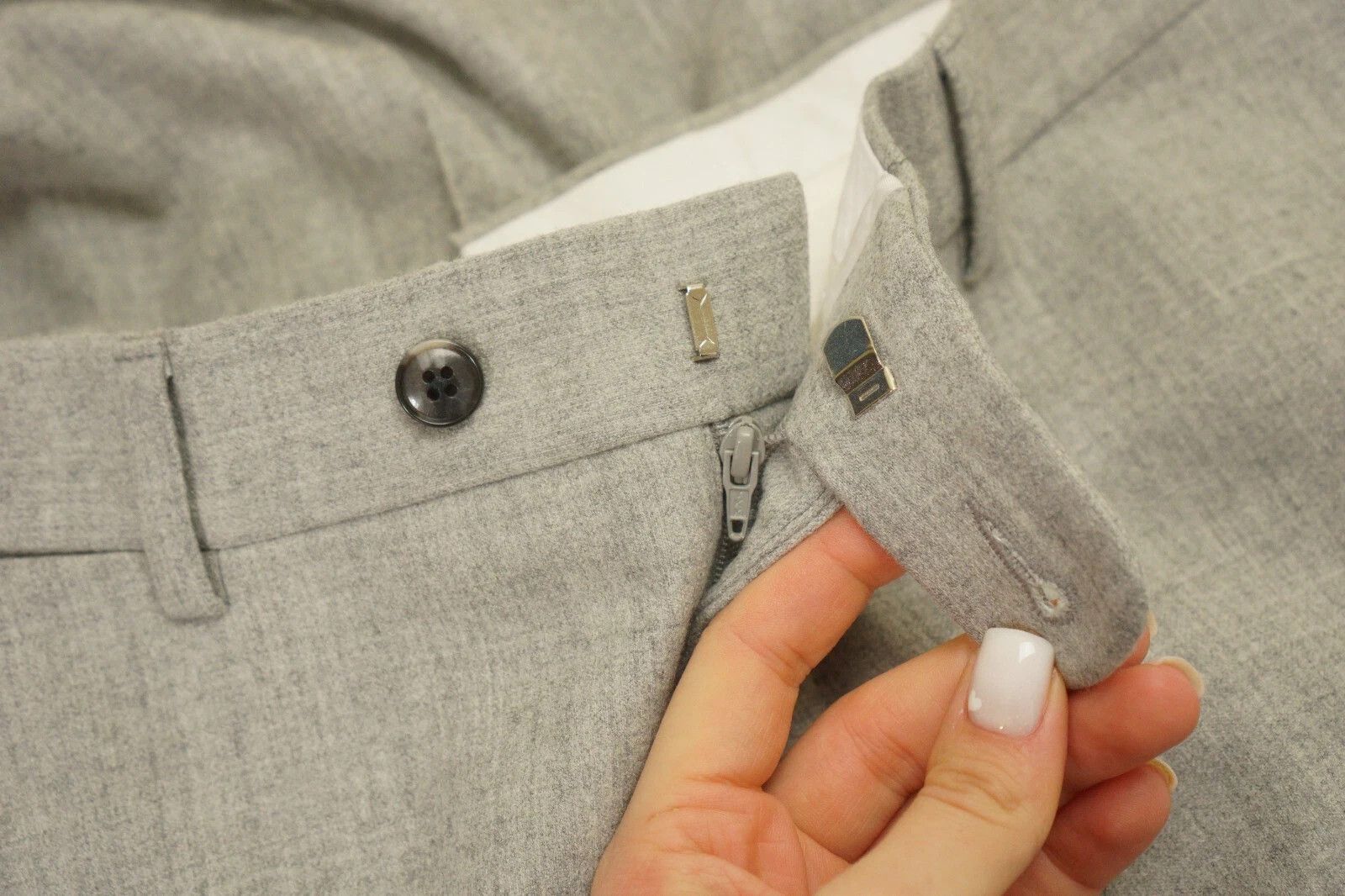 Suitsupply Men Suitsupply Suit Grey La Spalla Drago Circular Wool US40L Size 40L - 9 Thumbnail