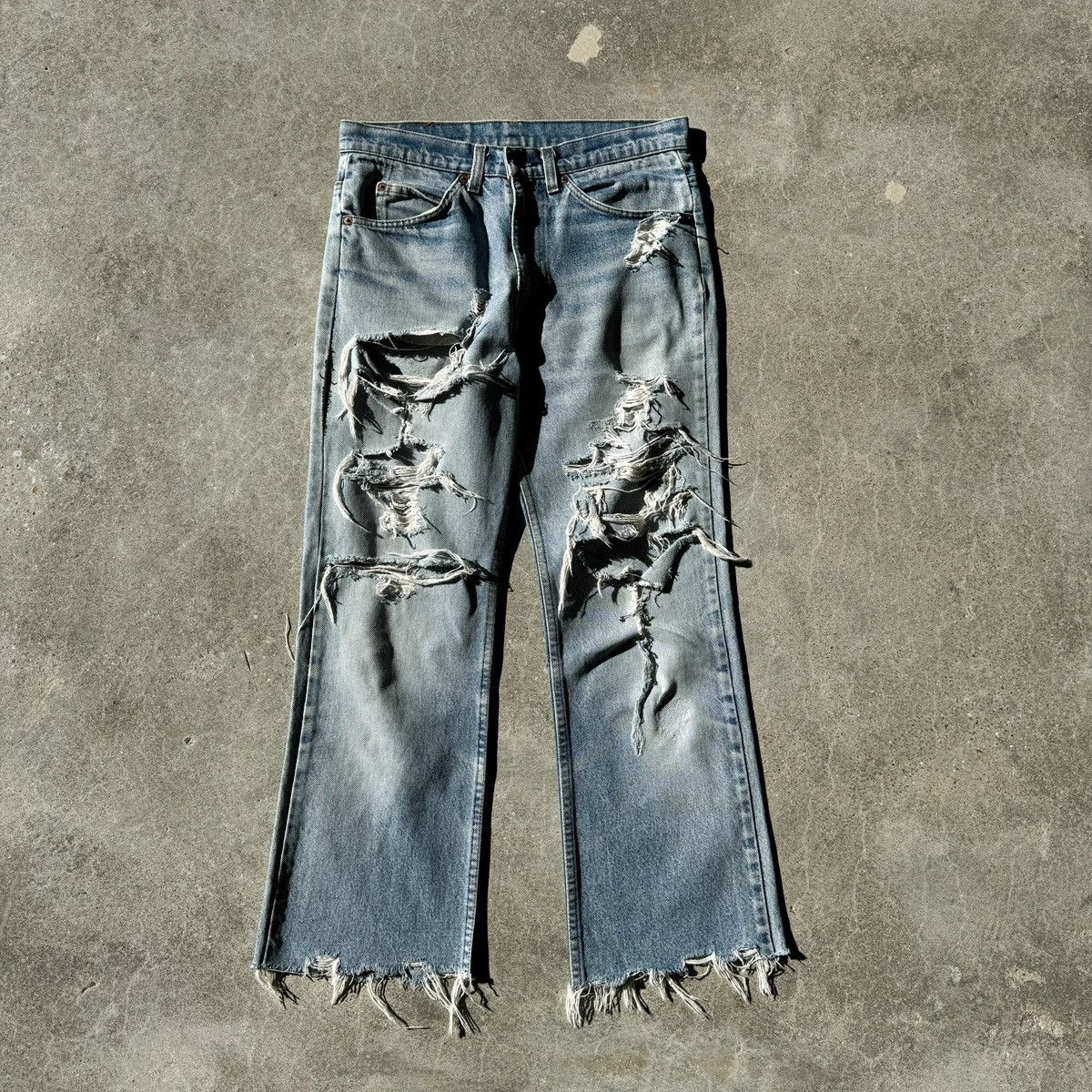 Levi's 80's THRASHED Orange Tab Denim Size US 30 / EU 46 - 8 Thumbnail