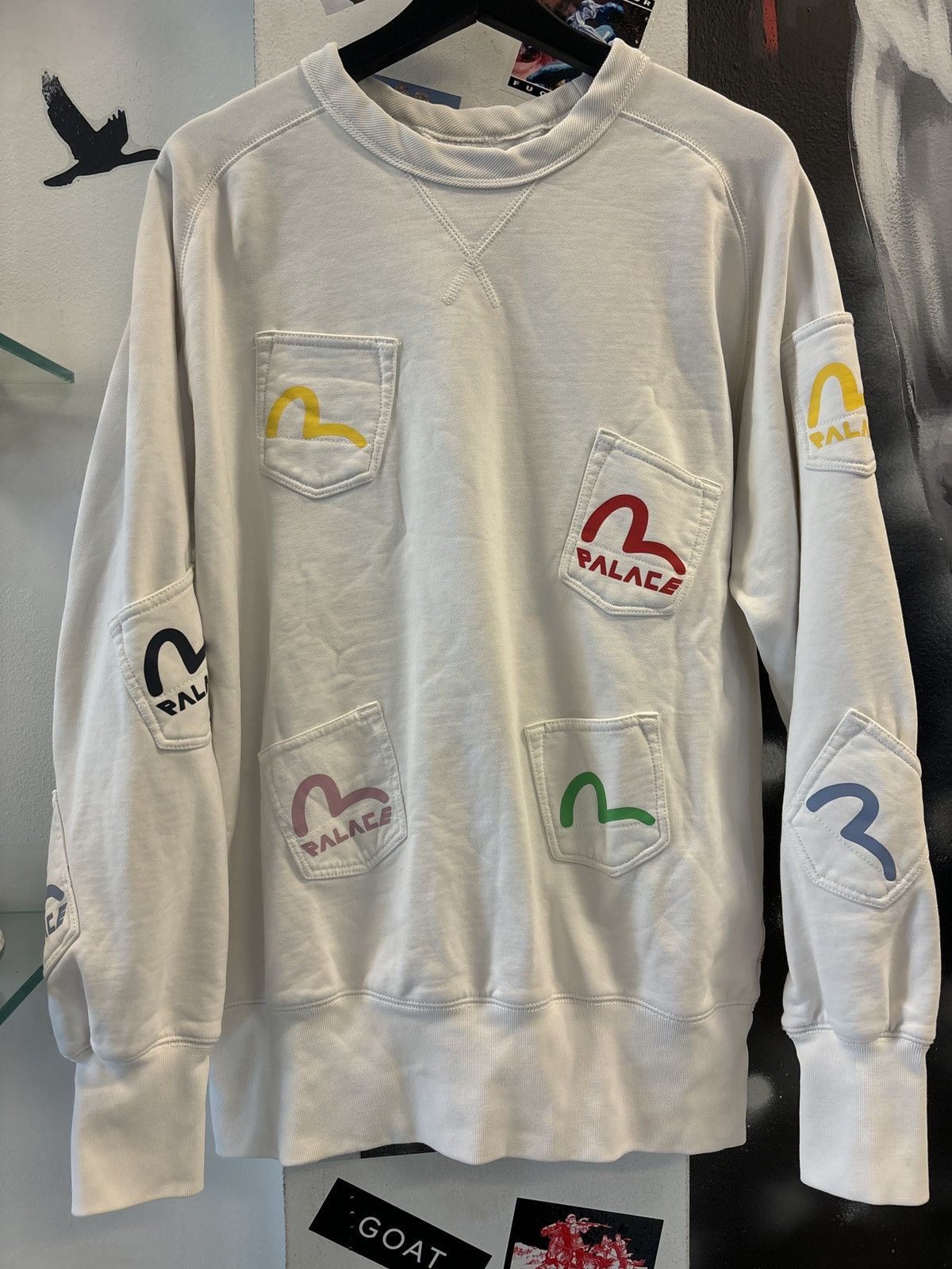 Evisu × Palace × Streetwear Palace X Evisu Pocket Crewneck Evisu × Palace × Streetwear Palace X Evisu Pocket Crewneck