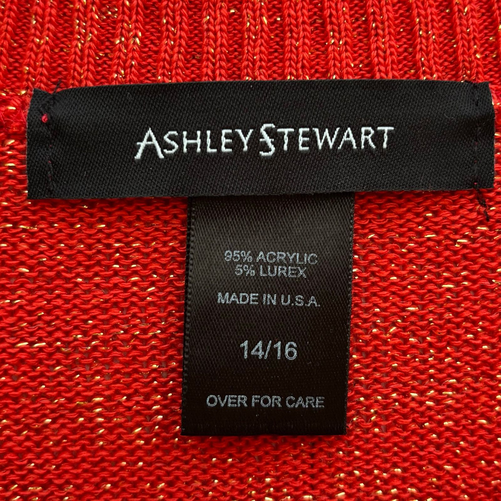 Other Ashley Stewart Red with Gold Shimmer Shrug Size 14 16 Size XL / US 12-14 / IT 48-50 - 5 Thumbnail