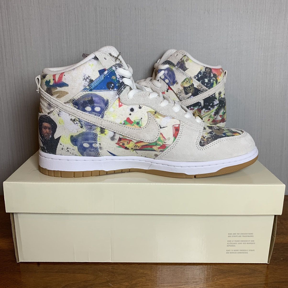 Nike × Supreme Supreme Nike SB Dunk High Rammellzee Size US 11 / EU 44 - 14 Thumbnail