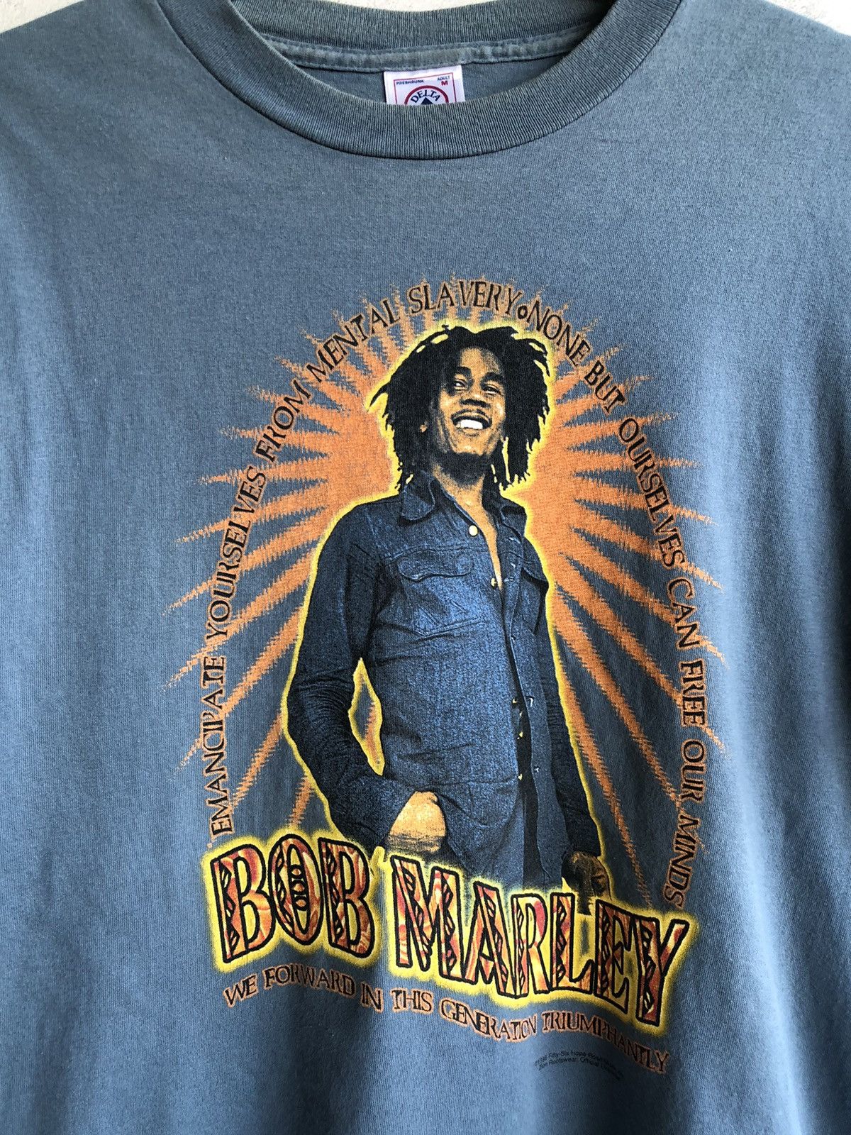 Bob Marley × Japanese Brand Vintage 90s Bob Marley Tshirt Tee Size US M / EU 48-50 / 2 - 5 Thumbnail