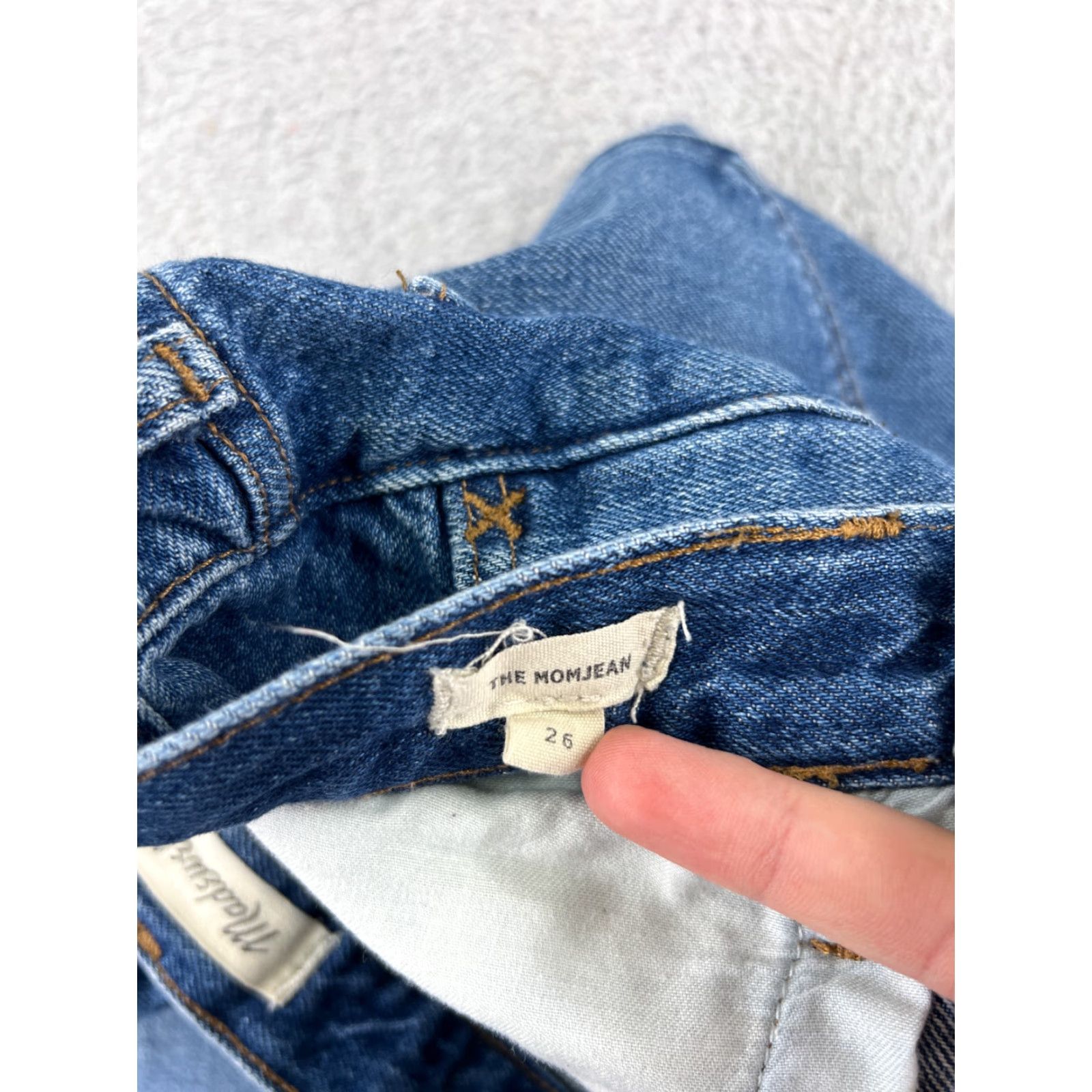 Madewell Madewell Pants Womens 26 Blue DenimTapered Medium Wash Cotton Blend High Rise Size 26" / US 2 / IT 38 - 4 Thumbnail