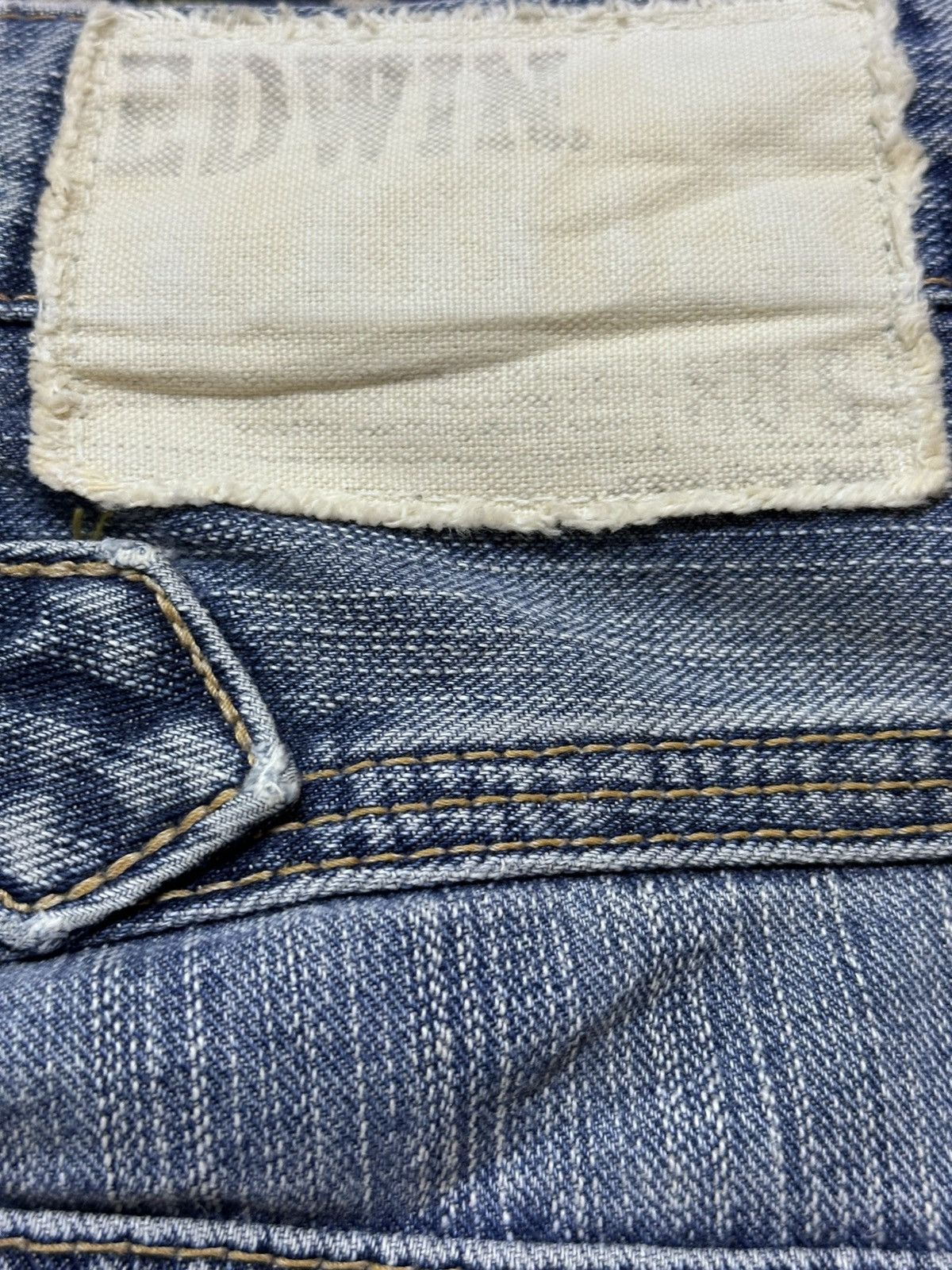 Edwin Vintage Edwin XV-S Flare Bootcut Faded Buckle Belt Denim Size US 31 - 7 Thumbnail