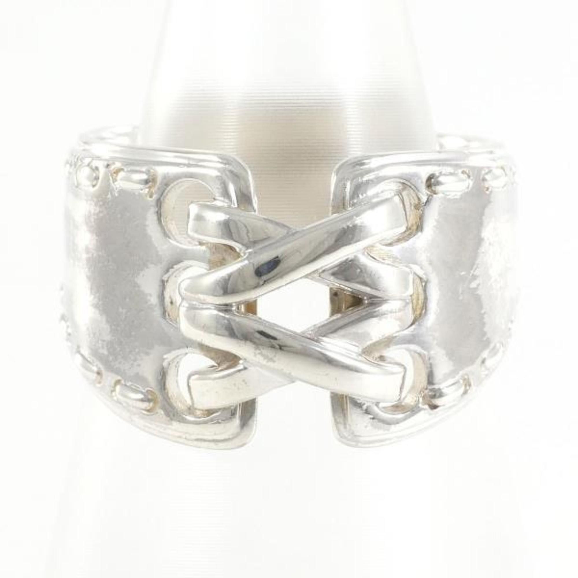 image of Hermes Corset Silver Ring Total Weight Approx. 6.9G Jewelry, Women's