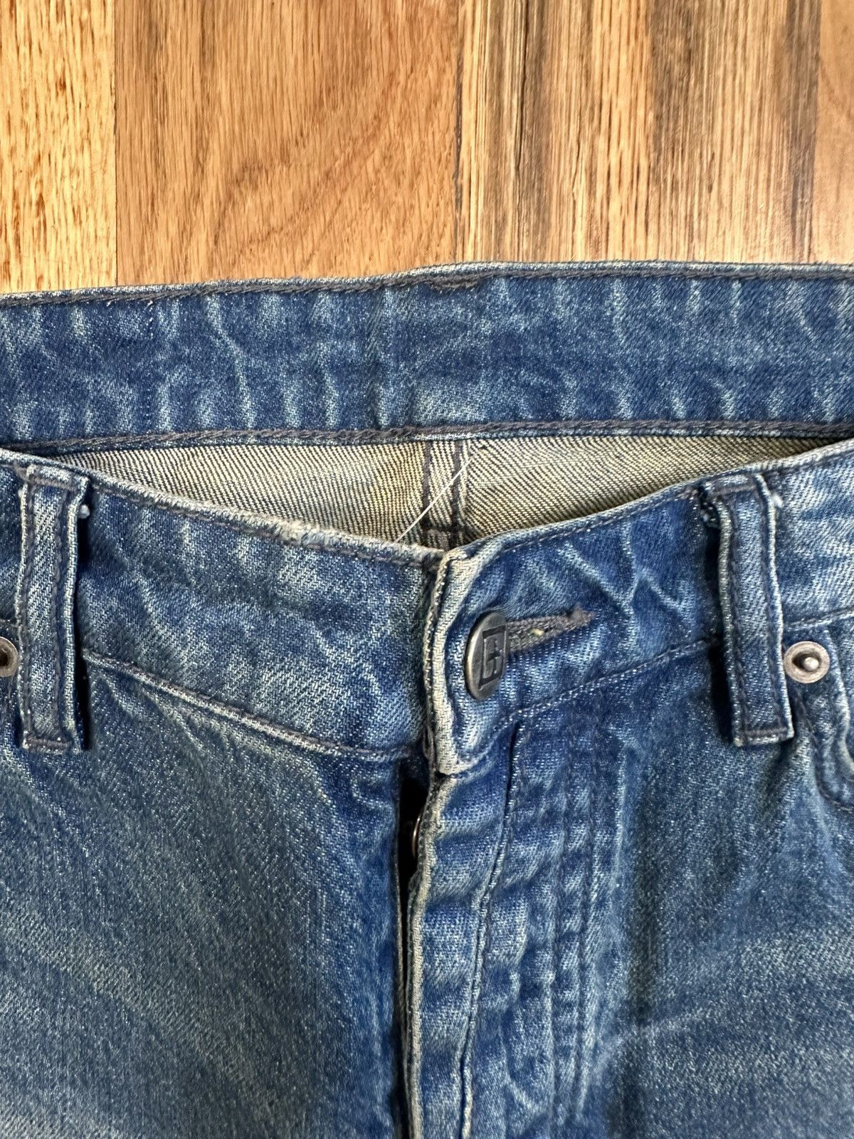 Ksubi Ksubi Knee High Logo Blue Denim Jeans Size 33 Size US 33 - 3 Thumbnail