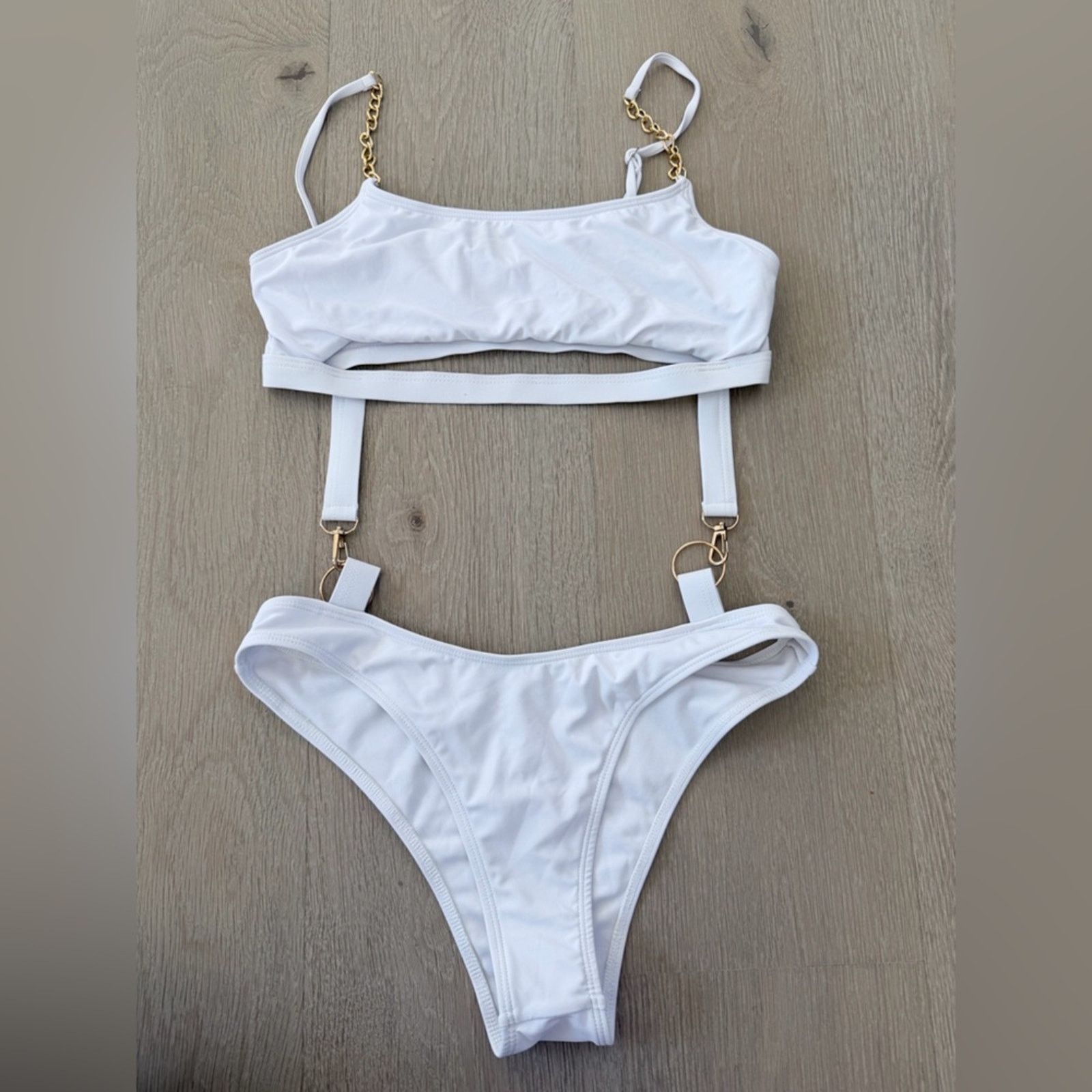 Other White Bikini Swimwear Swimsuit Bathing One Piece Set size S Size ONE SIZE - 10 Thumbnail